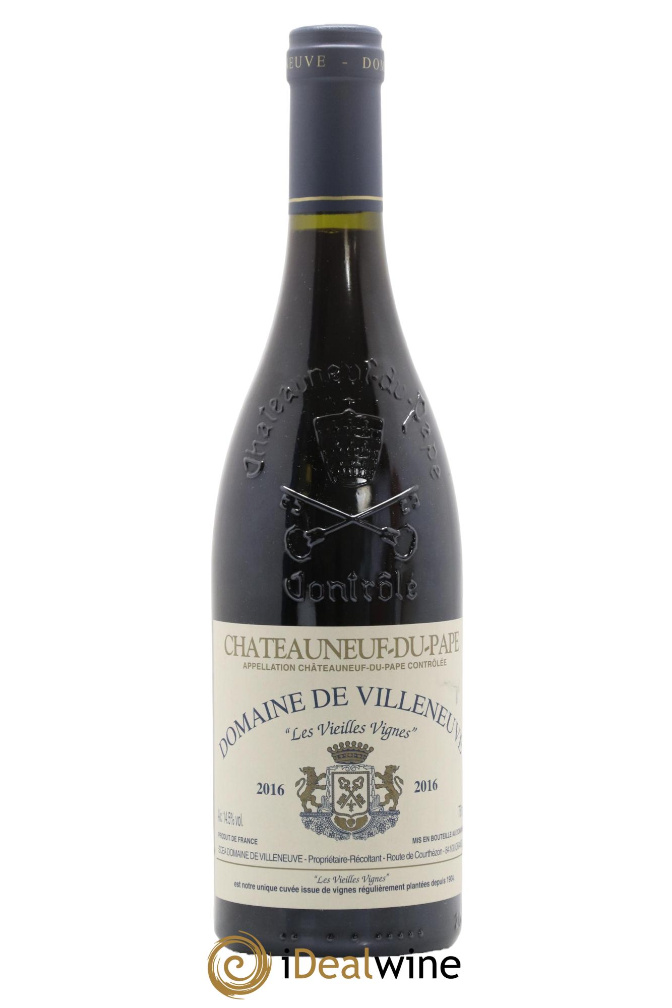 Châteauneuf-du-Pape Vieilles Vignes Domaine de Villeneuve 2016 - Lot of 1 bottle - 0