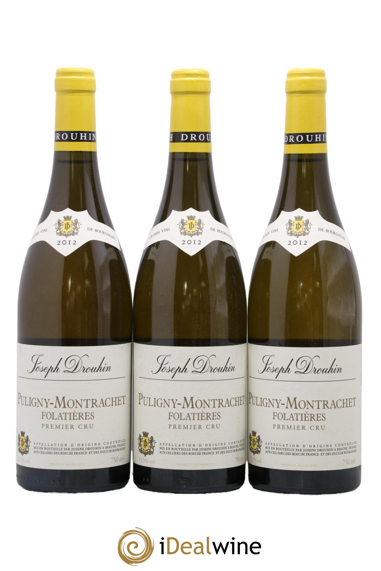Puligny-Montrachet 1er Cru Folatières Joseph Drouhin 2012 - Lot de 3 bouteilles - 0