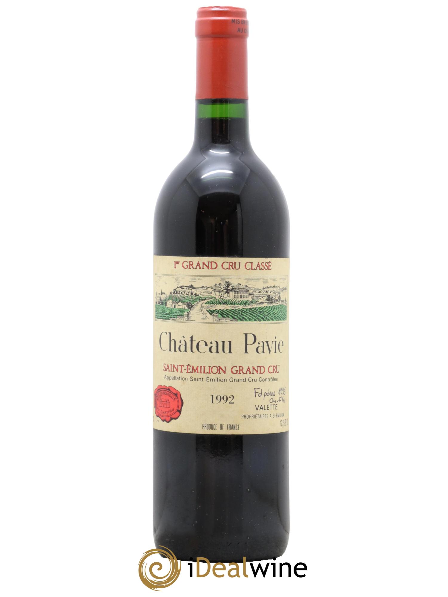Château Pavie 1er Grand Cru Classé A 1992 - Lot de 1 bouteille - 0