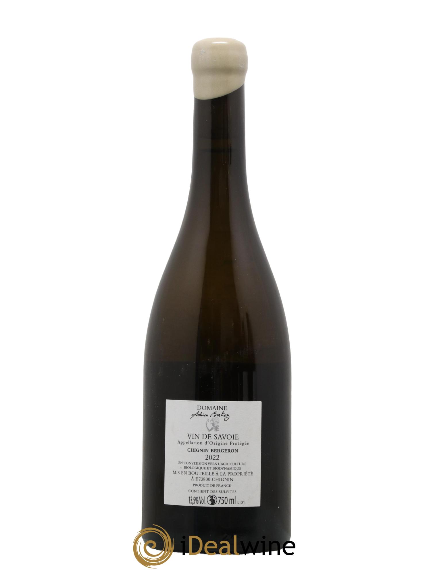 Vin de Savoie Chignin-Bergeron Lucien Adrien Berlioz 2022 - Lot de 1 bouteille - 1