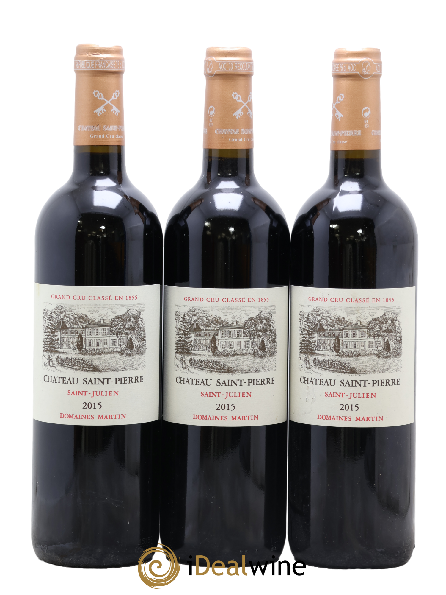 Château Saint-Pierre 4ème Grand Cru Classé 2015 - Posten von 3 Flaschen - 0