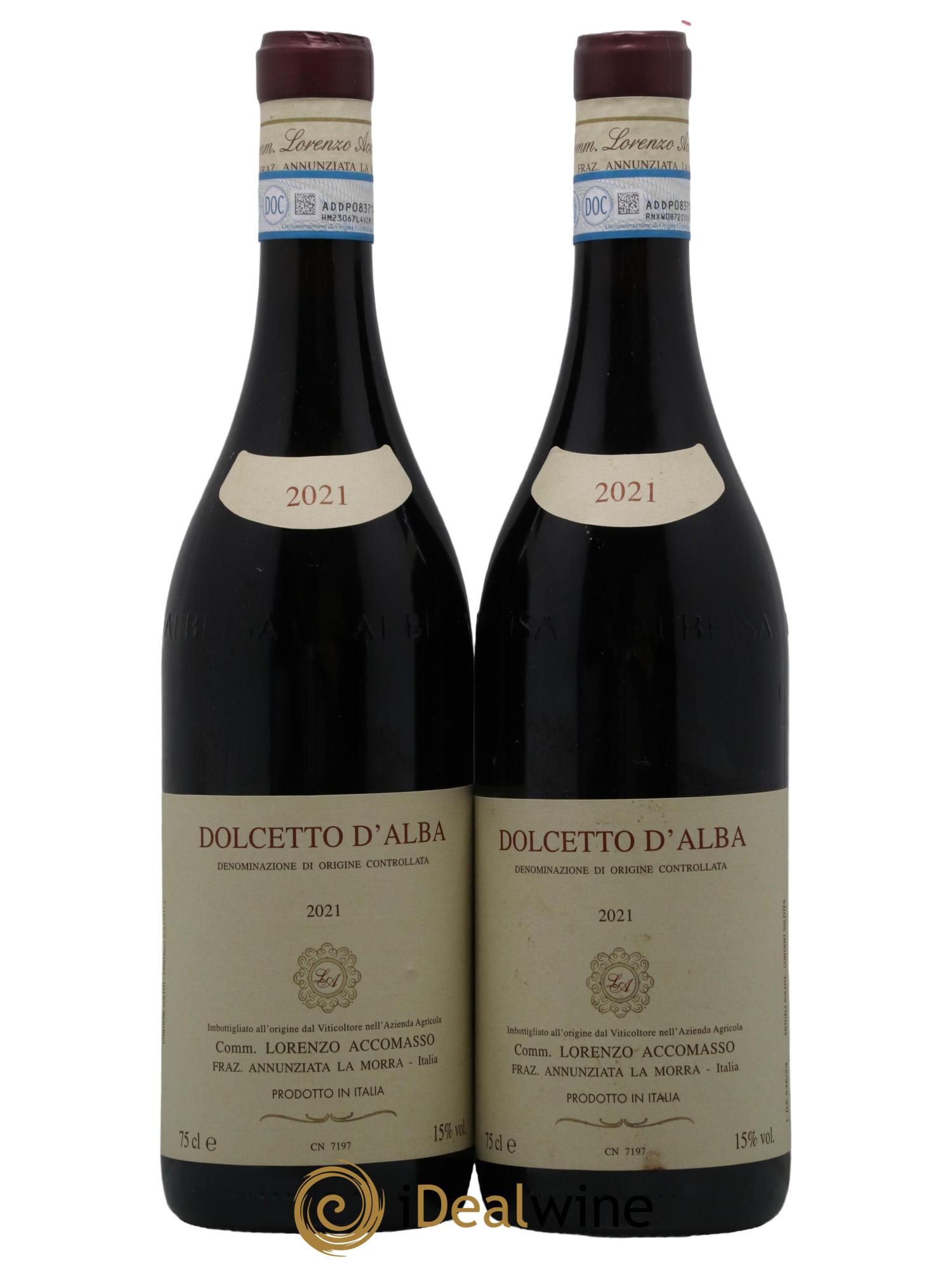 Dolcetto d'Alba DOC Lorenzo Accomasso 2021 - Lot de 2 bouteilles - 0