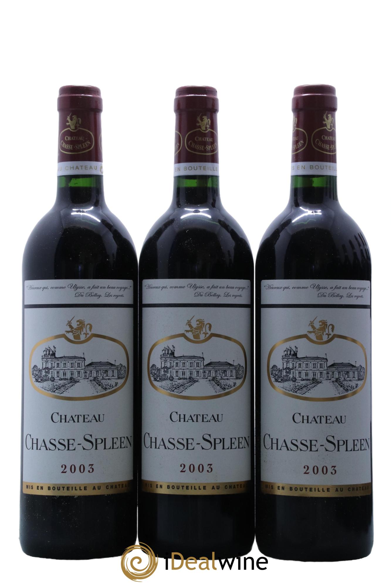Château Chasse Spleen 2003 - Posten von 12 Flaschen - 2