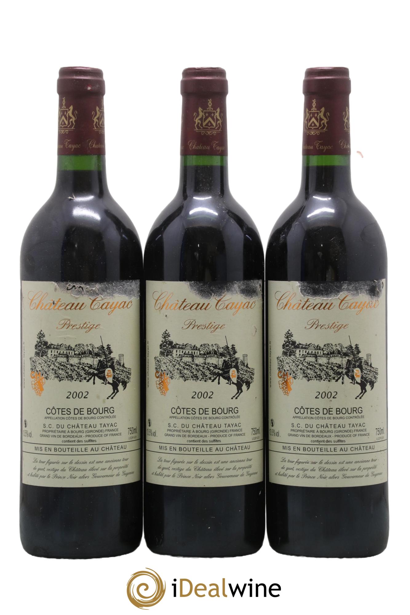 Château Tayac Cru Bourgeois  2002 - Lotto di 3 bottiglie - 0