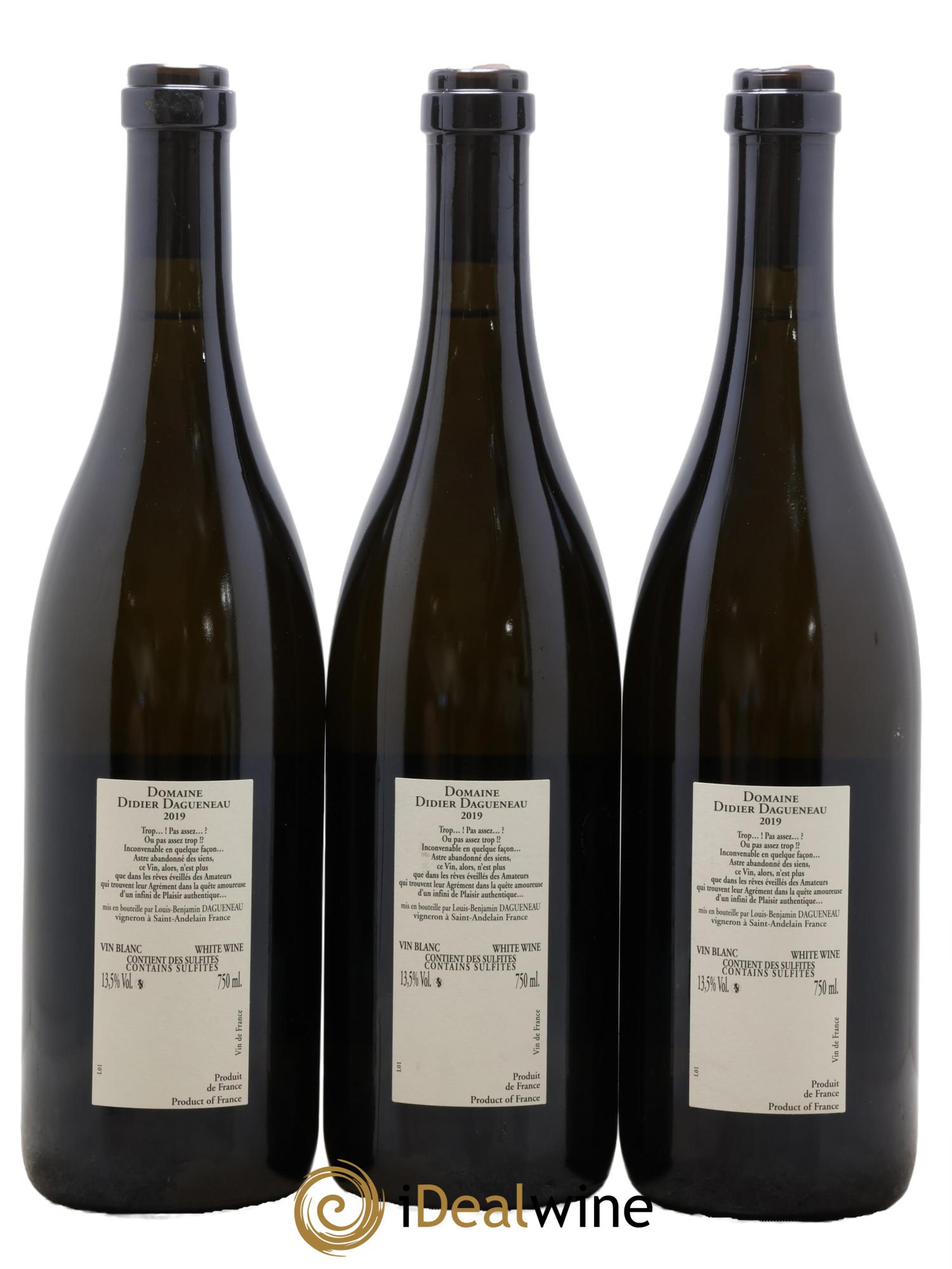 Pouilly-Fumé Buisson Renard Dagueneau (Domaine Didier - Louis-Benjamin) 2019 - Lot de 3 bouteilles - 1
