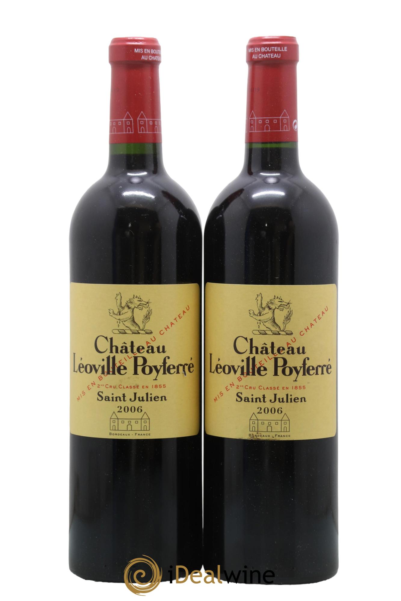 Château Léoville Poyferré 2ème Grand Cru Classé 2006 - Lot de 2 bouteilles - 0