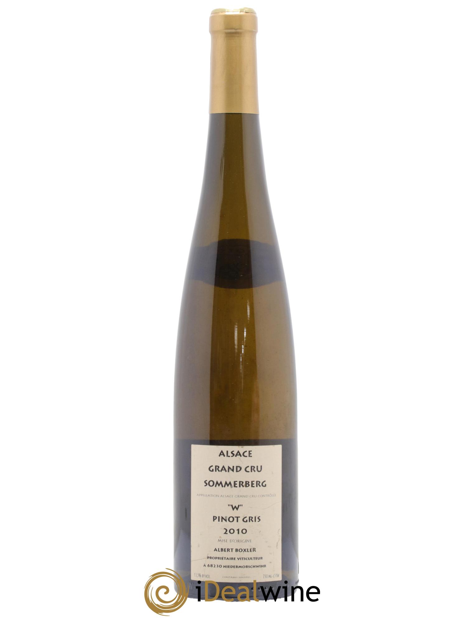 Alsace Pinot Gris Grand Cru Sommerberg W Albert Boxler 2010 - Lotto di 1 bottiglia - 1