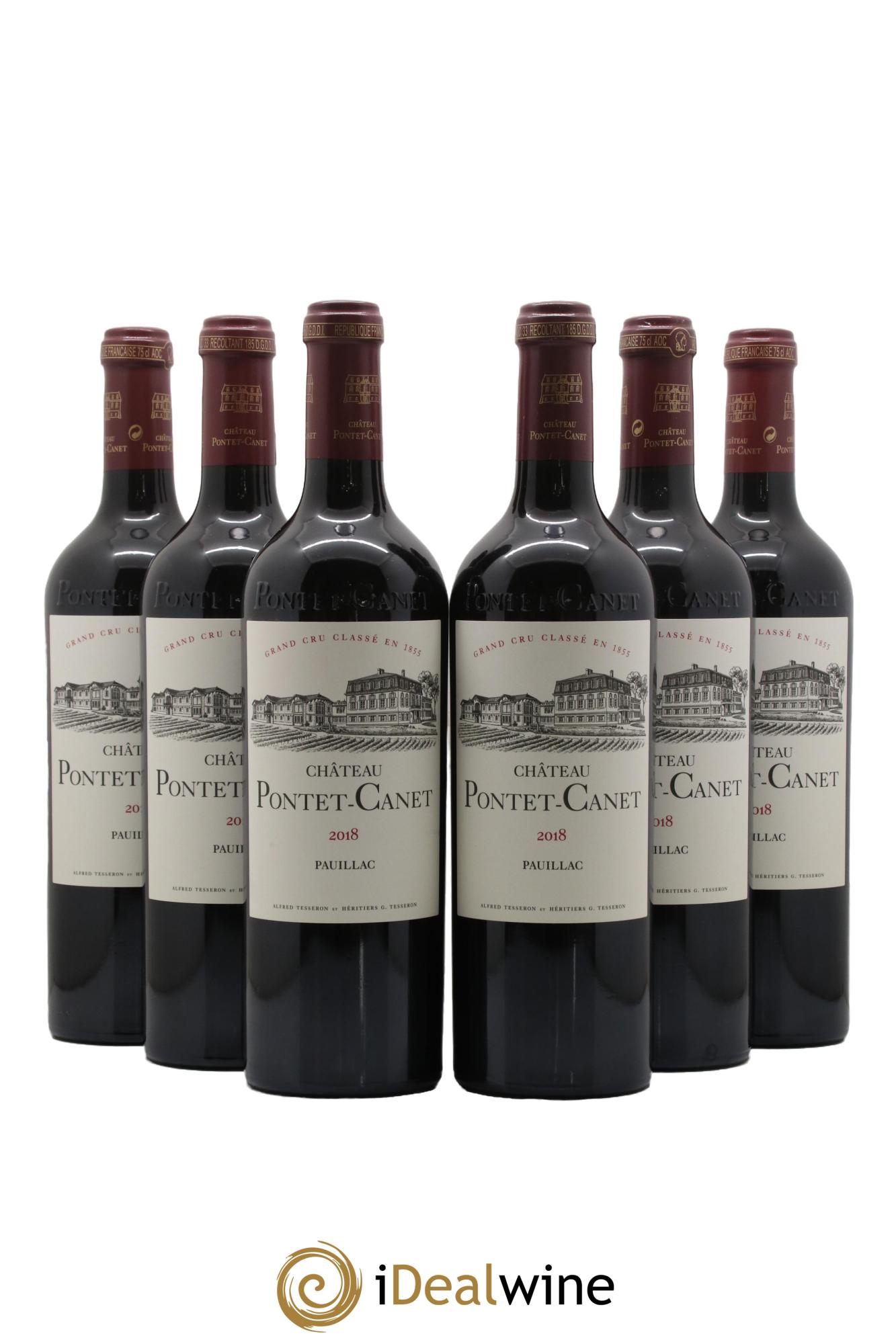 Château Pontet Canet 5ème Grand Cru Classé  2018 - Lot de 6 bouteilles - 0