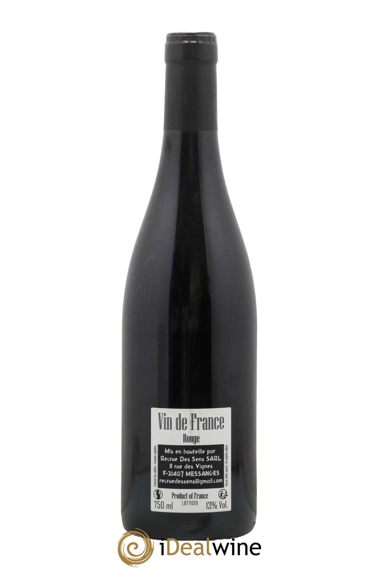 Vin de France BT Recrue des Sens Yann Durieux 2019 - Lot de 1 bouteille - 1