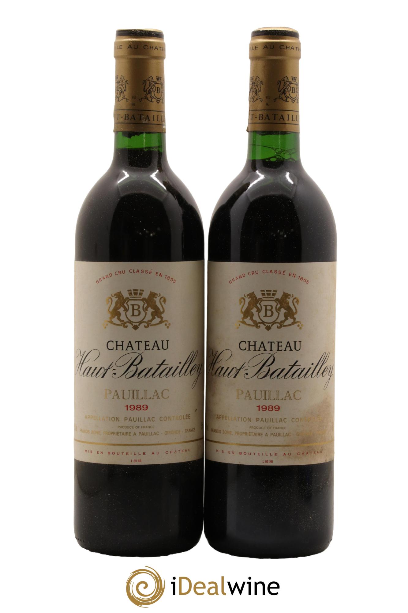 Château Haut Batailley 5ème Grand Cru Classé 1989 - Lot de 2 bouteilles - 0