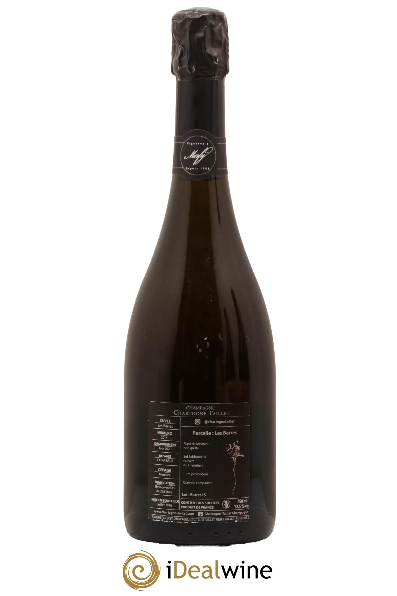 Les Barres Chartogne-Taillet 2015 - Lot de 1 bouteille - 1