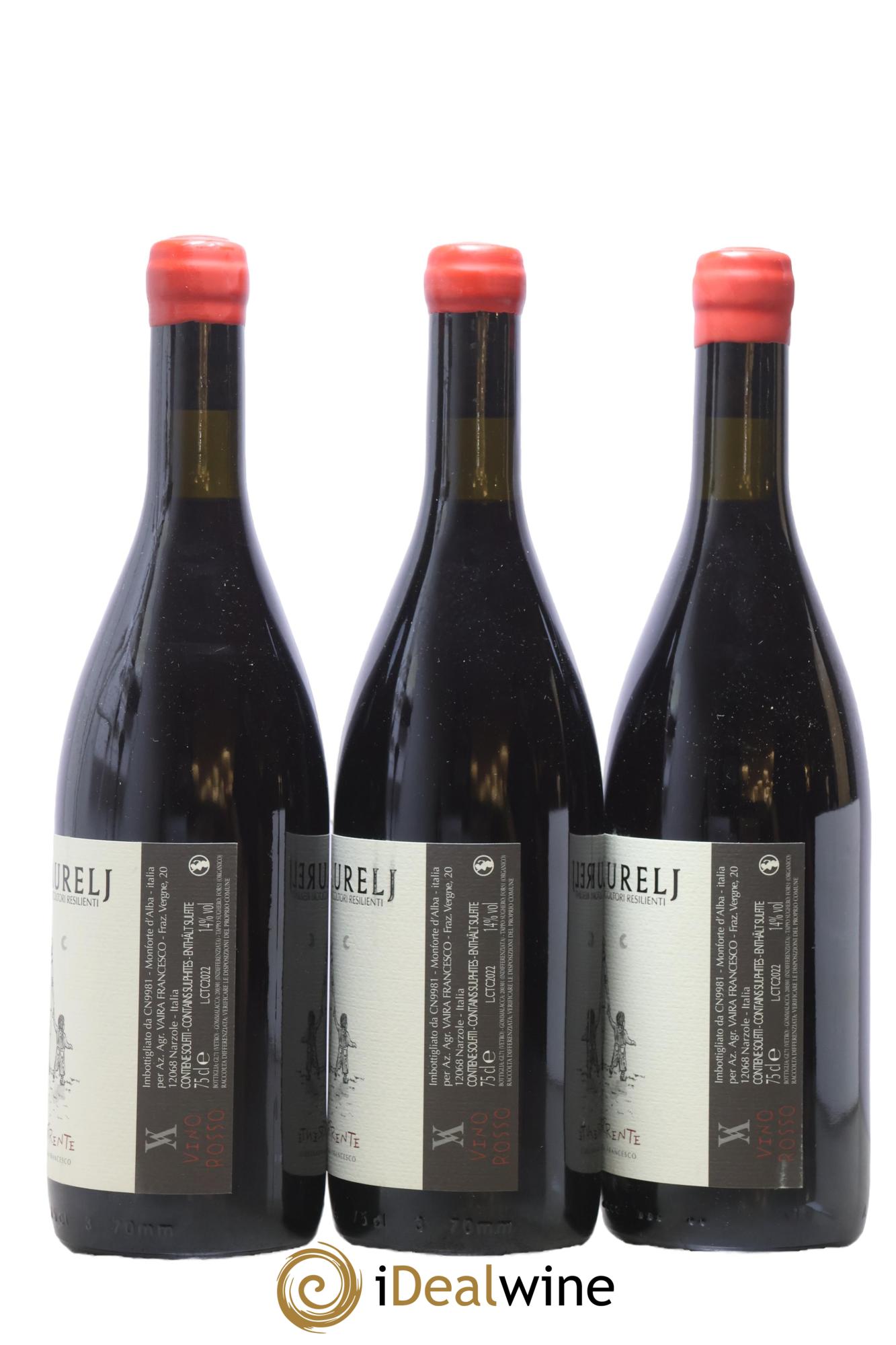 Italie Vino Rosse Controcorrente Vaira Aurelj 2022 - Lot de 3 bouteilles - 1