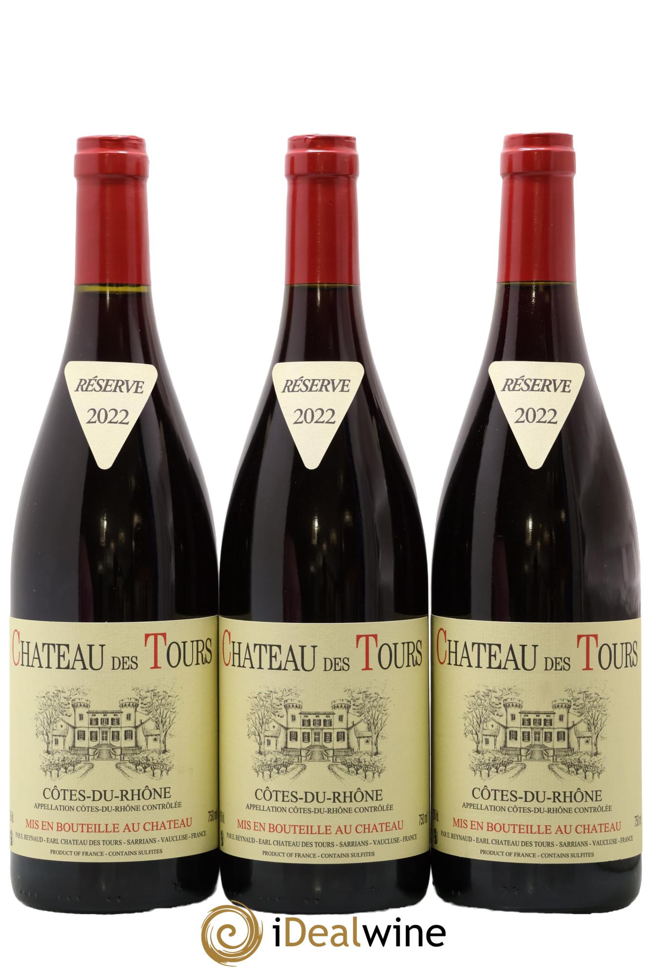 Côtes-du-Rhône Château des Tours Emmanuel Reynaud 2022 - Lot of 3 bottles - 0