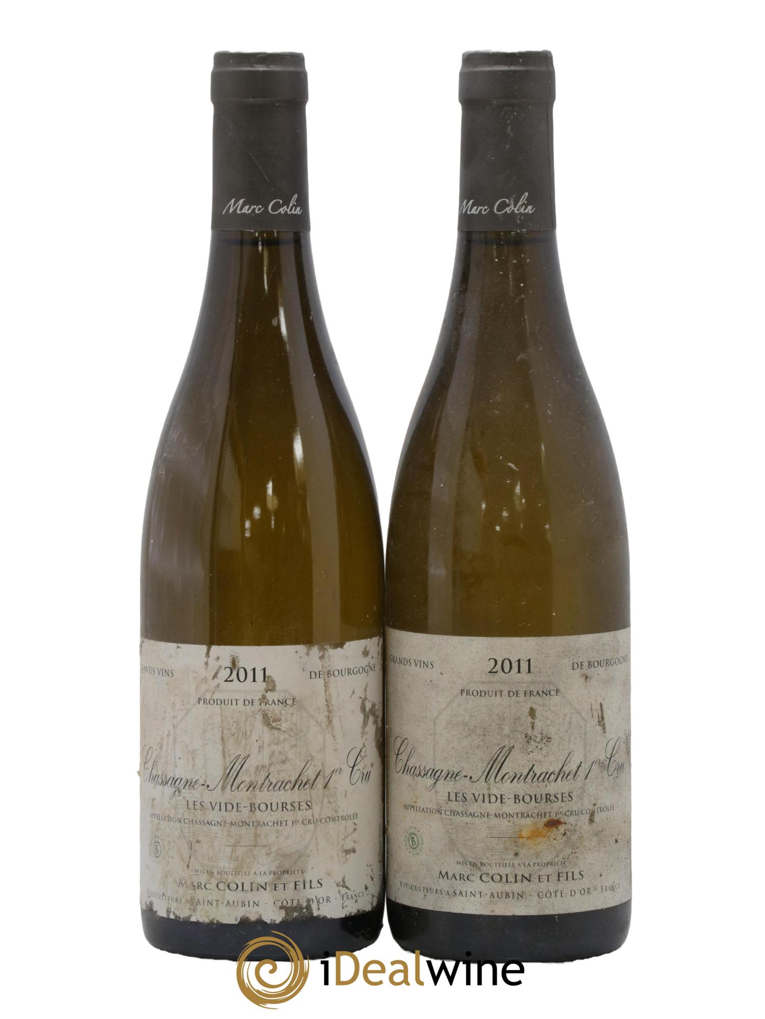 Chassagne-Montrachet 1er Cru Les Vide-Bourses Marc Colin & Fils 2011 - Lot de 2 bouteilles - 0