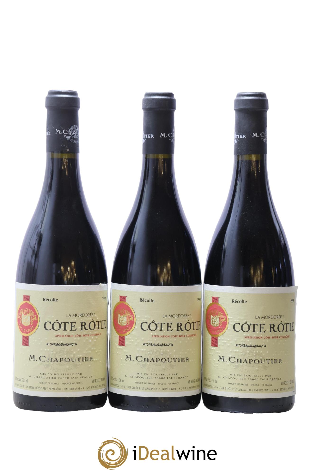 Côte-Rôtie La Mordorée Chapoutier 1999 - Lot de 6 bouteilles - 1