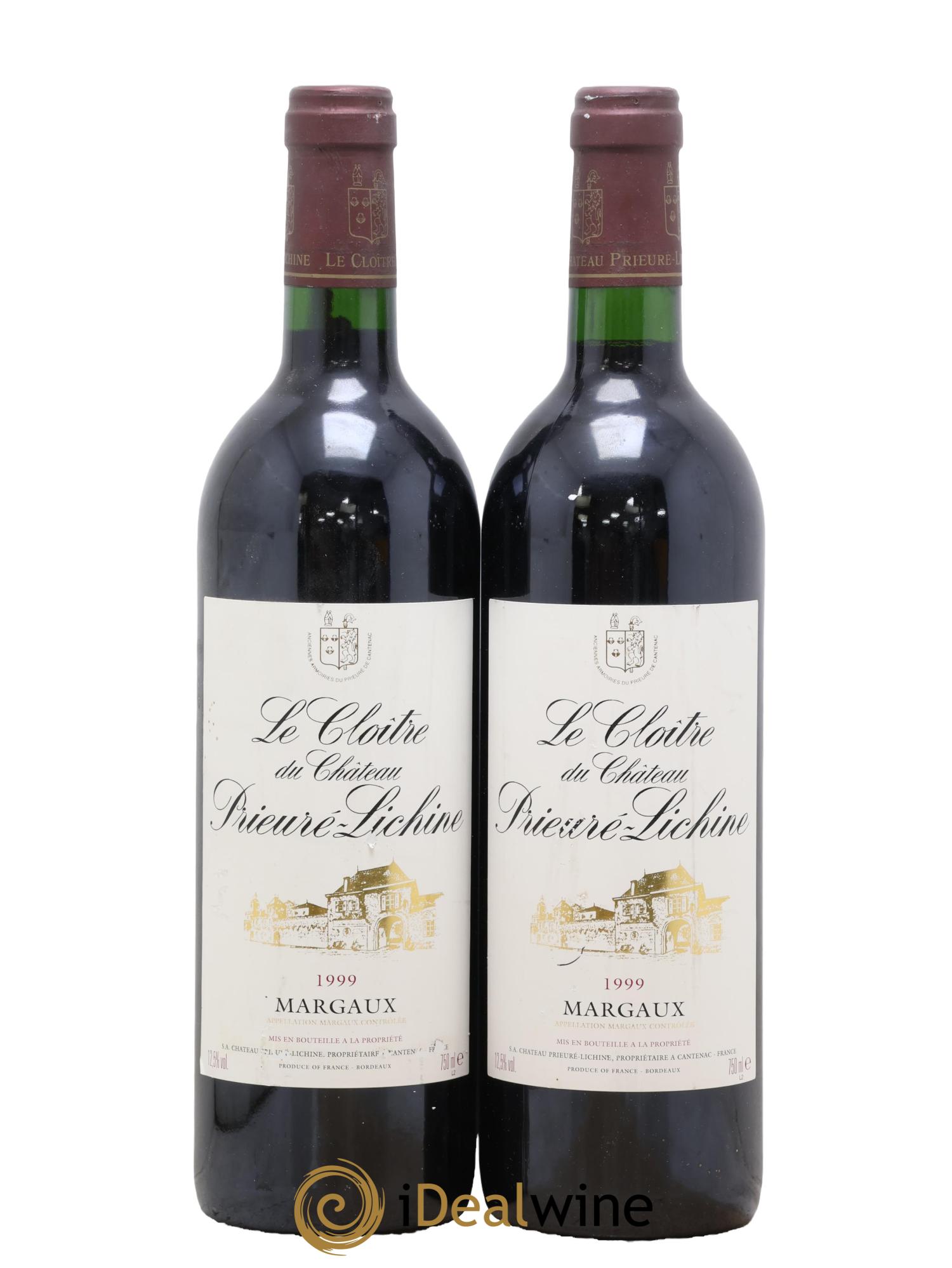 Cloître de Prieuré Lichine 1999 - Lot de 2 bouteilles - 0