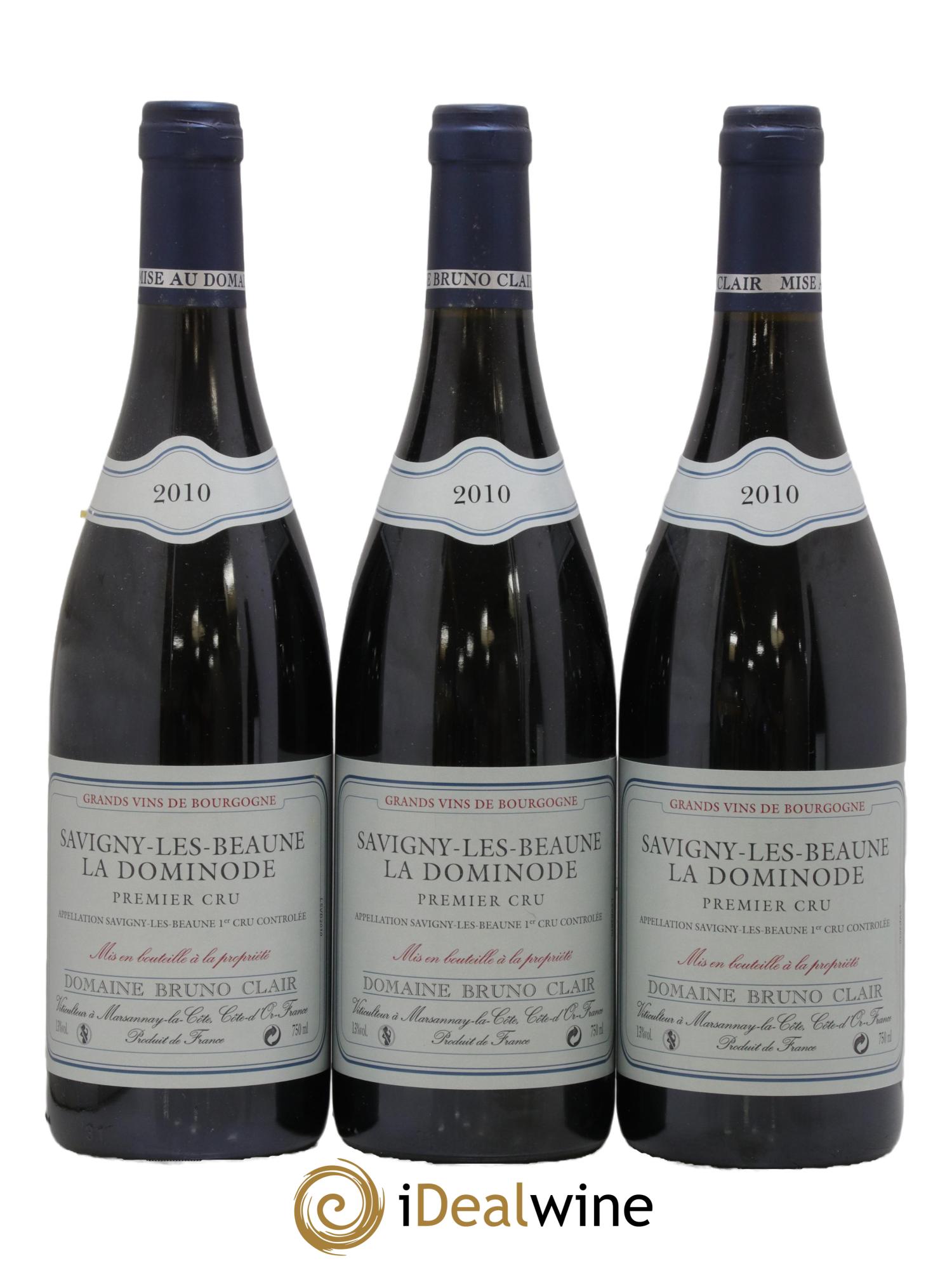 Savigny-lès-Beaune 1er Cru La Dominode Bruno Clair (Domaine) 2010 - Lot de 3 bouteilles - 0
