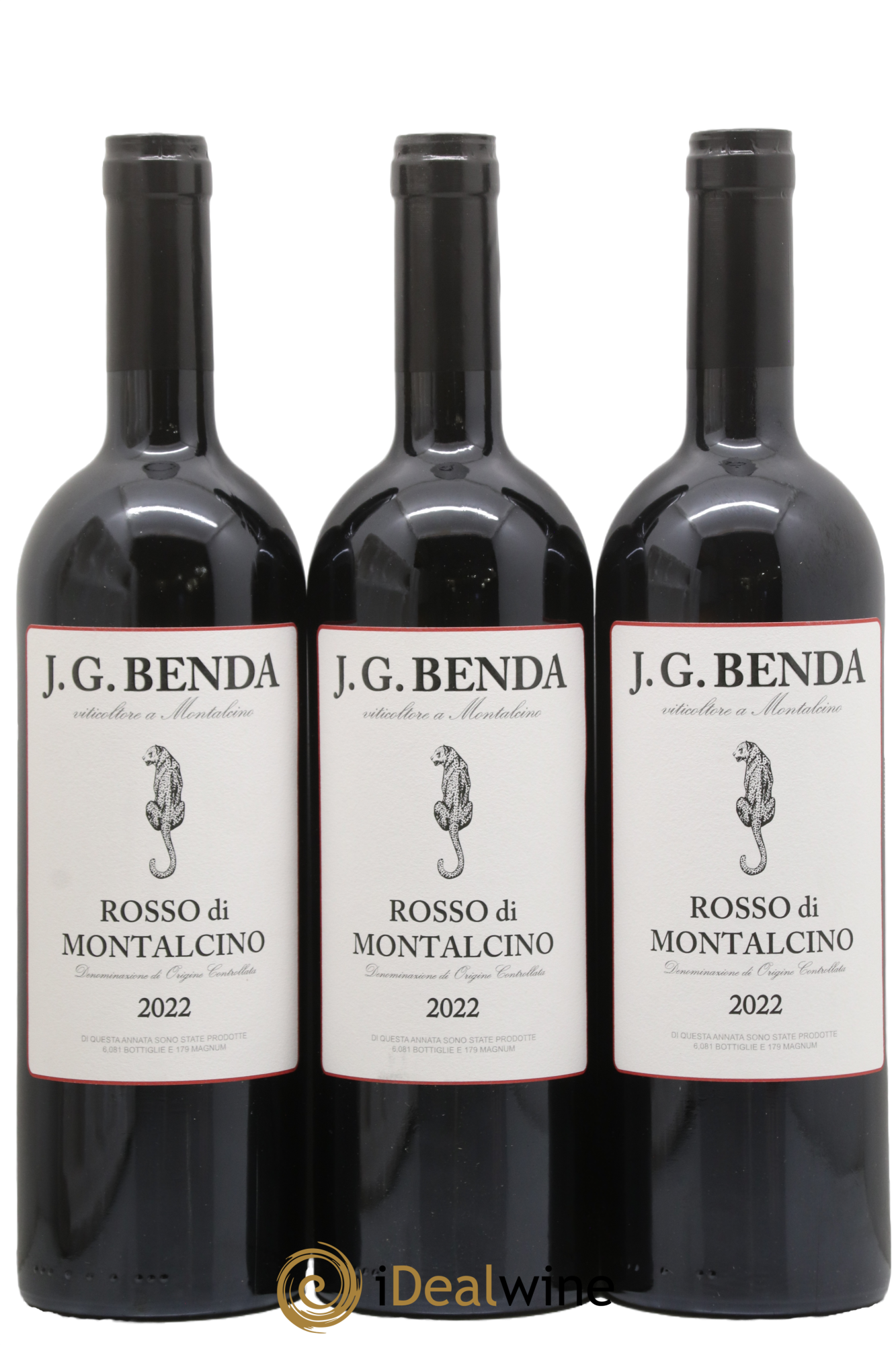 Rosso di Montalcino DOC J.G Benda 2022 - Lotto di 3 bottiglie - 0