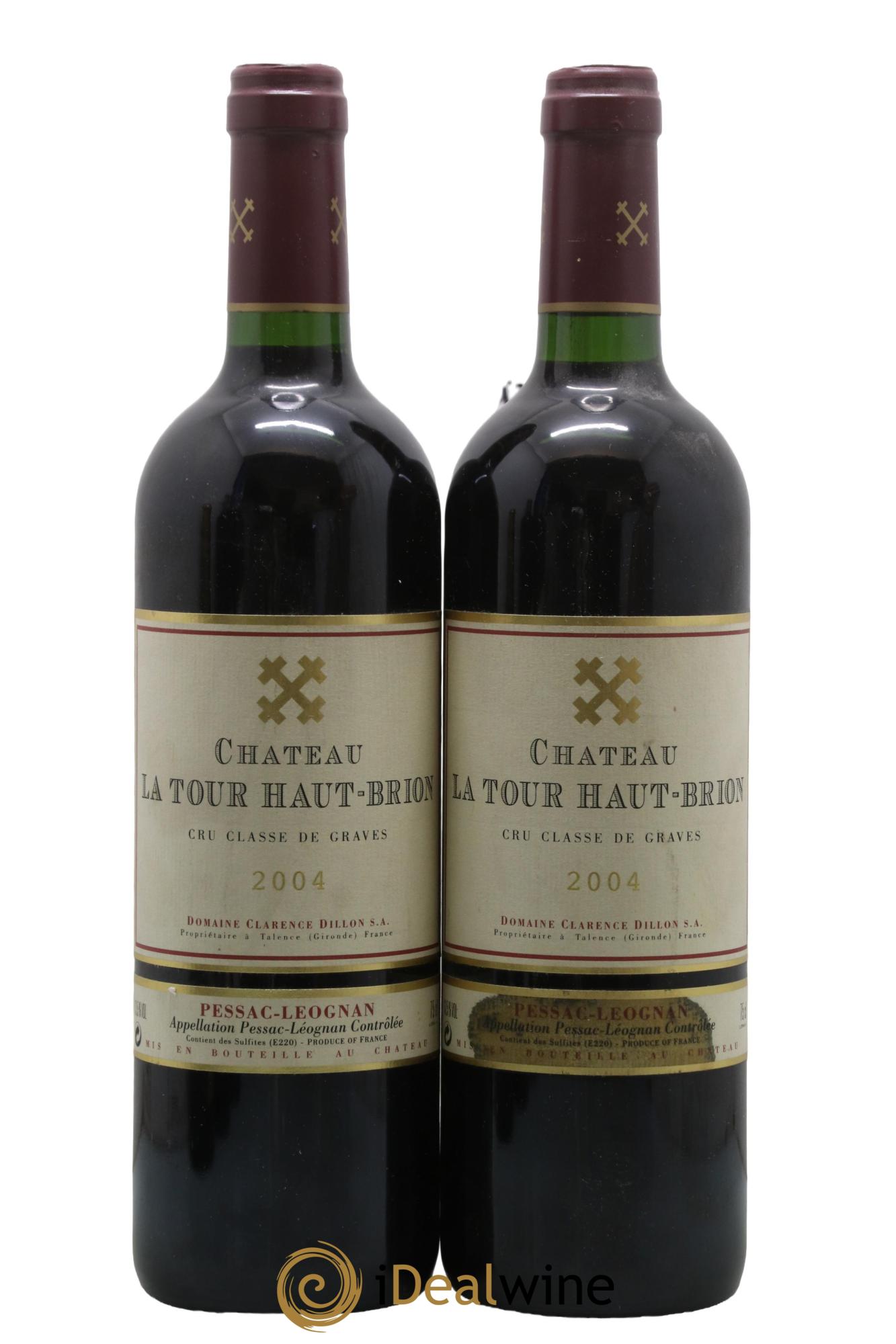 Château la Tour Haut-Brion Cru Classé de Graves 2004 - Lot of 2 bottles - 0