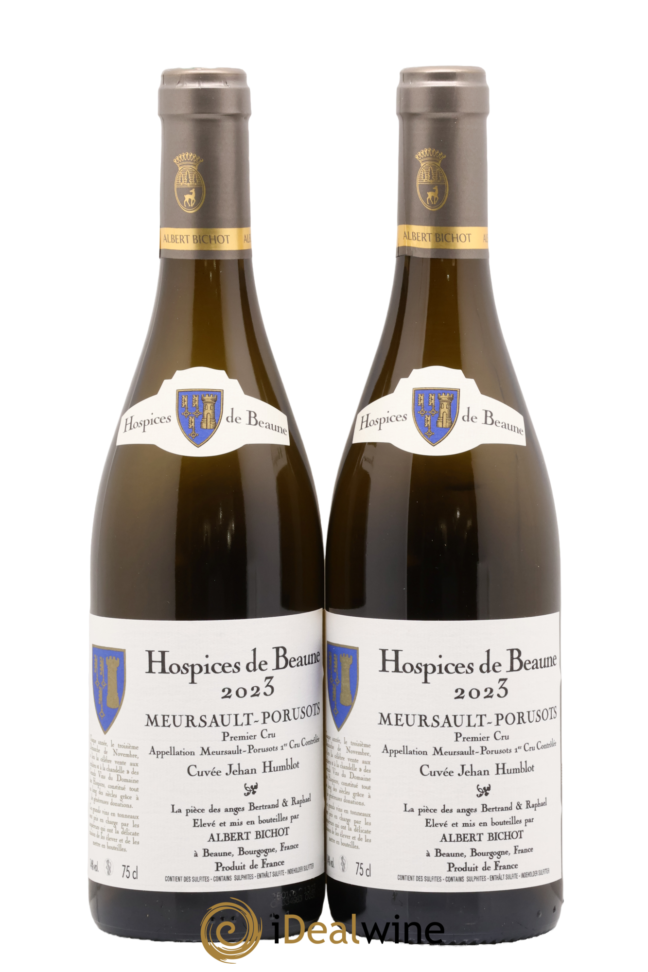 Meursault 1er Cru Les Porusots Cuvée Jehan Humblot Maison Albert Bichot Hospices De Beaune 2023 - Posten von 2 Flaschen - 0