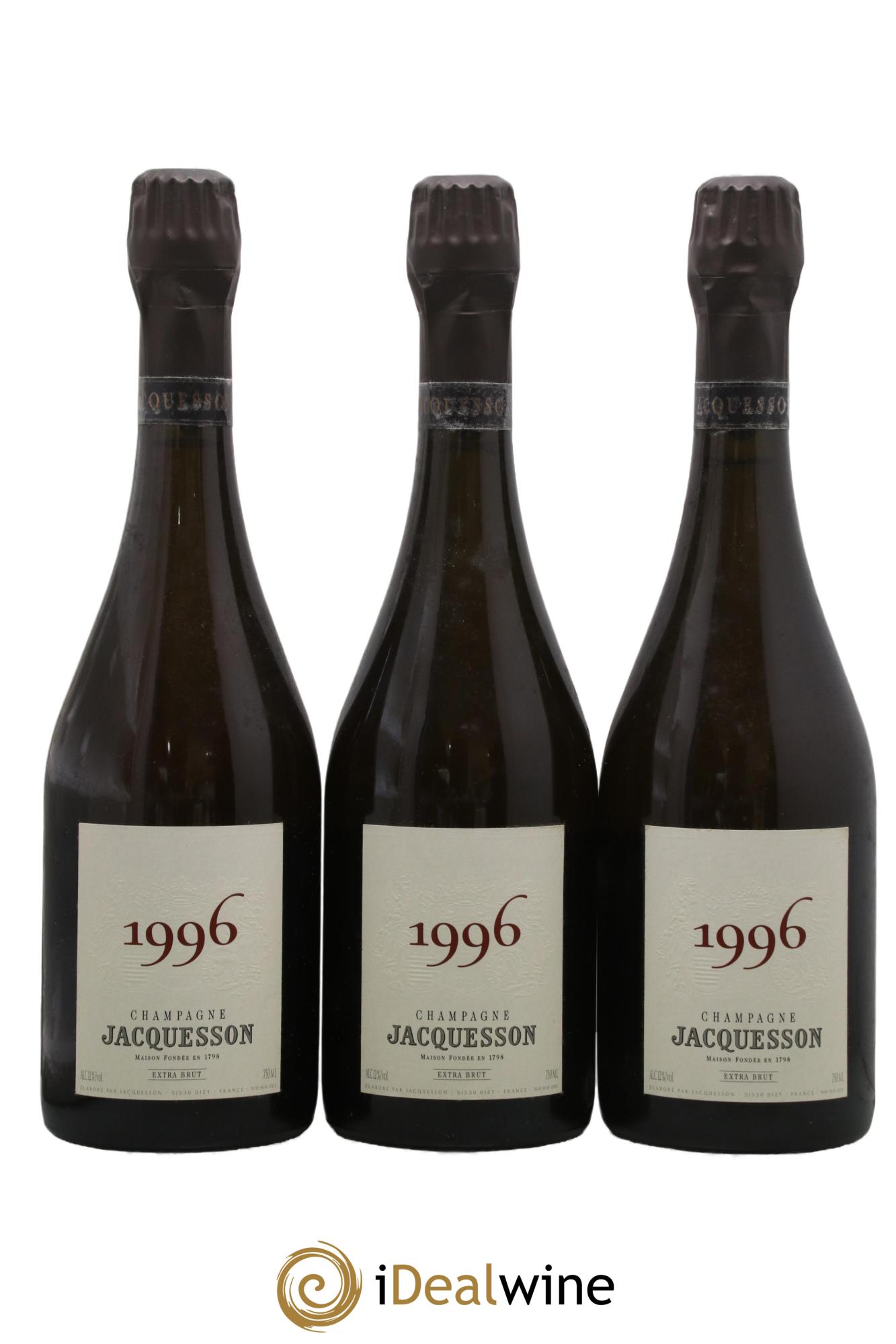 Millésimé Jacquesson  1996 - Lot of 3 bottles - 0
