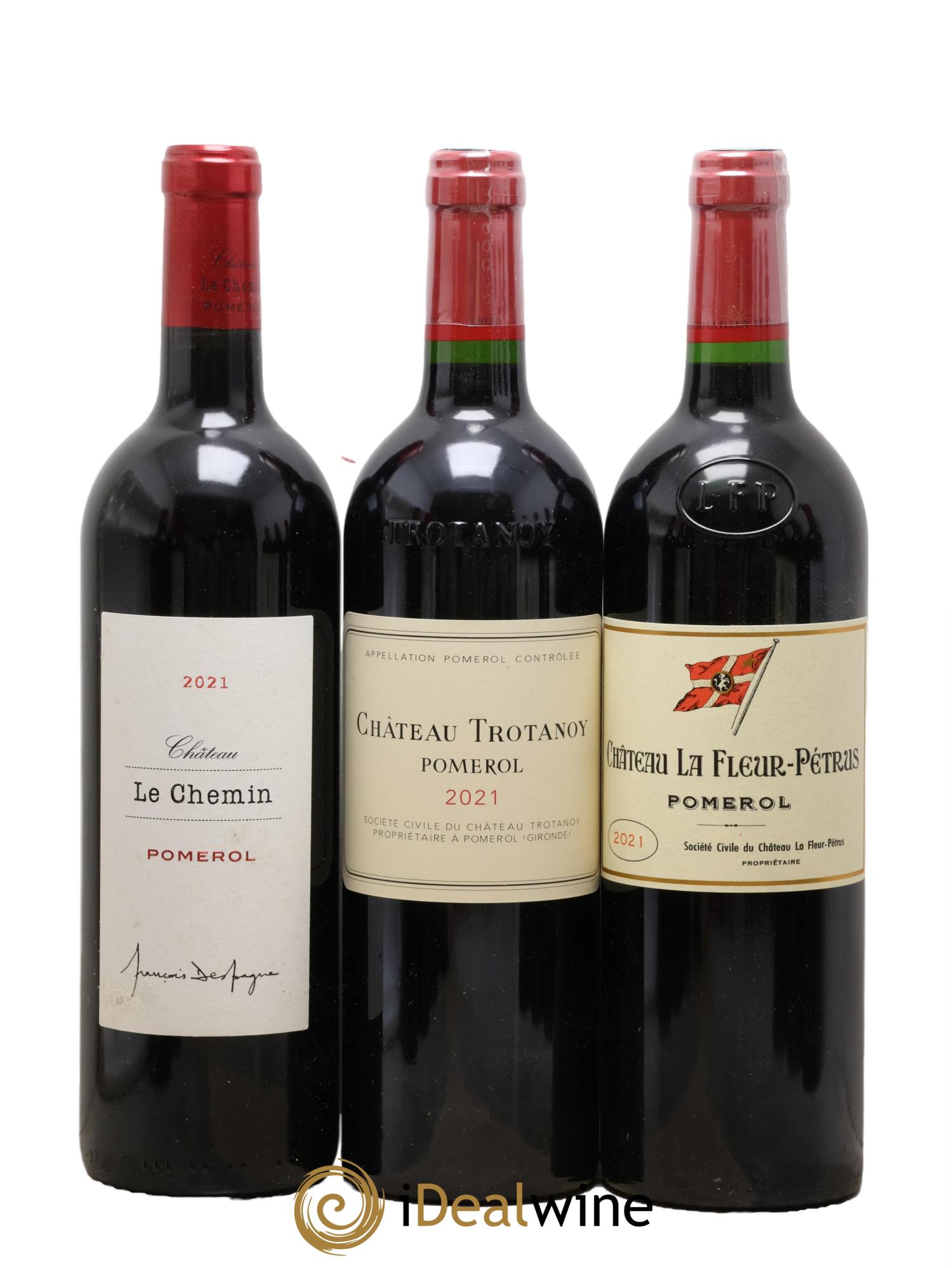 Caisse Prestige PETRUS/LAFLEUR PETRUS/LAGRANGE/LAGRAVE/TROTANNOY/VIEUX CERTAN/BOURGNEUF/BELAIR MONANGE/ LE CHEMIN/ CERTAN DE MAY/ GAZIN/ LAFLEUR GAZIN 2021 - Lot of 12 bottles - 2