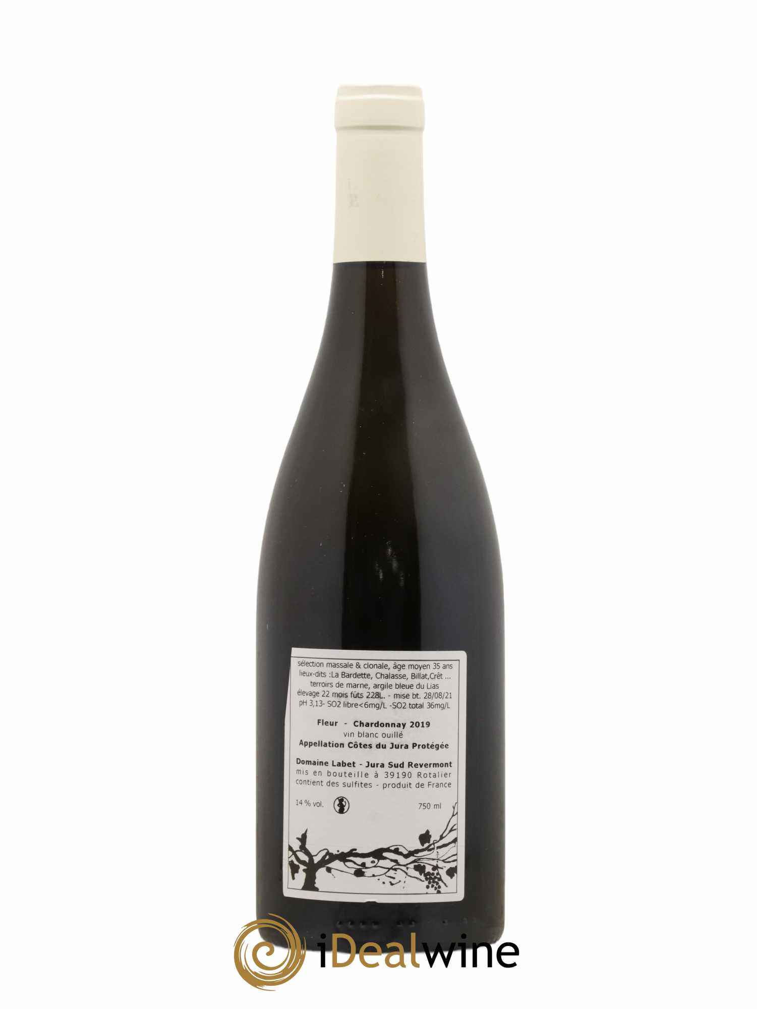 Côtes du Jura Chardonnay Fleur Romain - Julien  - Charline Labet 2019 - Lot de 1 bouteille - 1