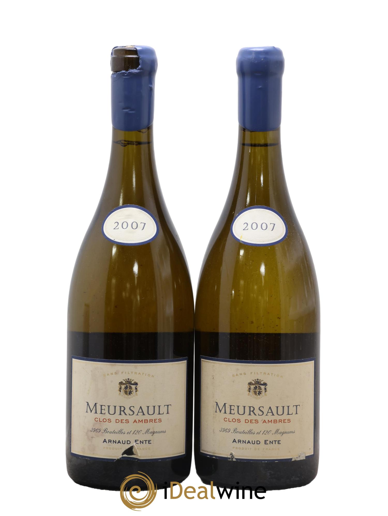 Meursault Clos des Ambres Arnaud Ente 2007 - Lot of 2 bottles - 0