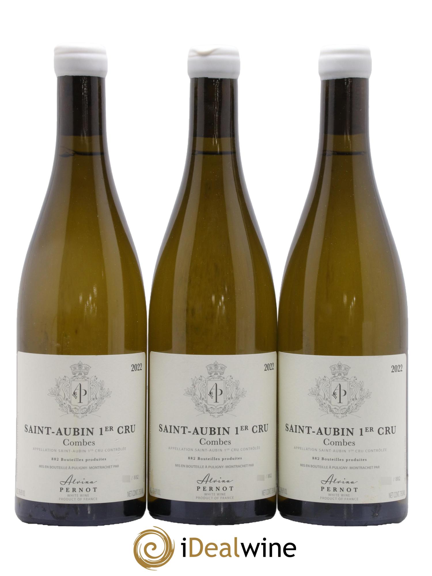 Saint-Aubin 1er Cru Combes Pernot Alvina 2022 - Posten von 3 Flaschen - 0