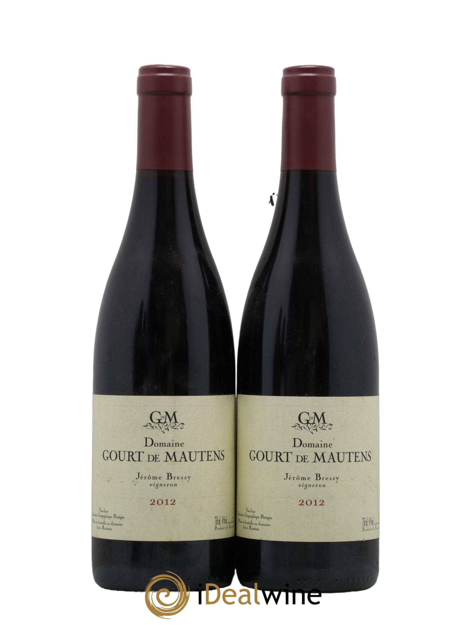 Vaucluse (Vin de Pays de Vaucluse) Domaine Gourt de Mautens - Jérôme Bressy 2012 - Lot de 2 bouteilles - 0