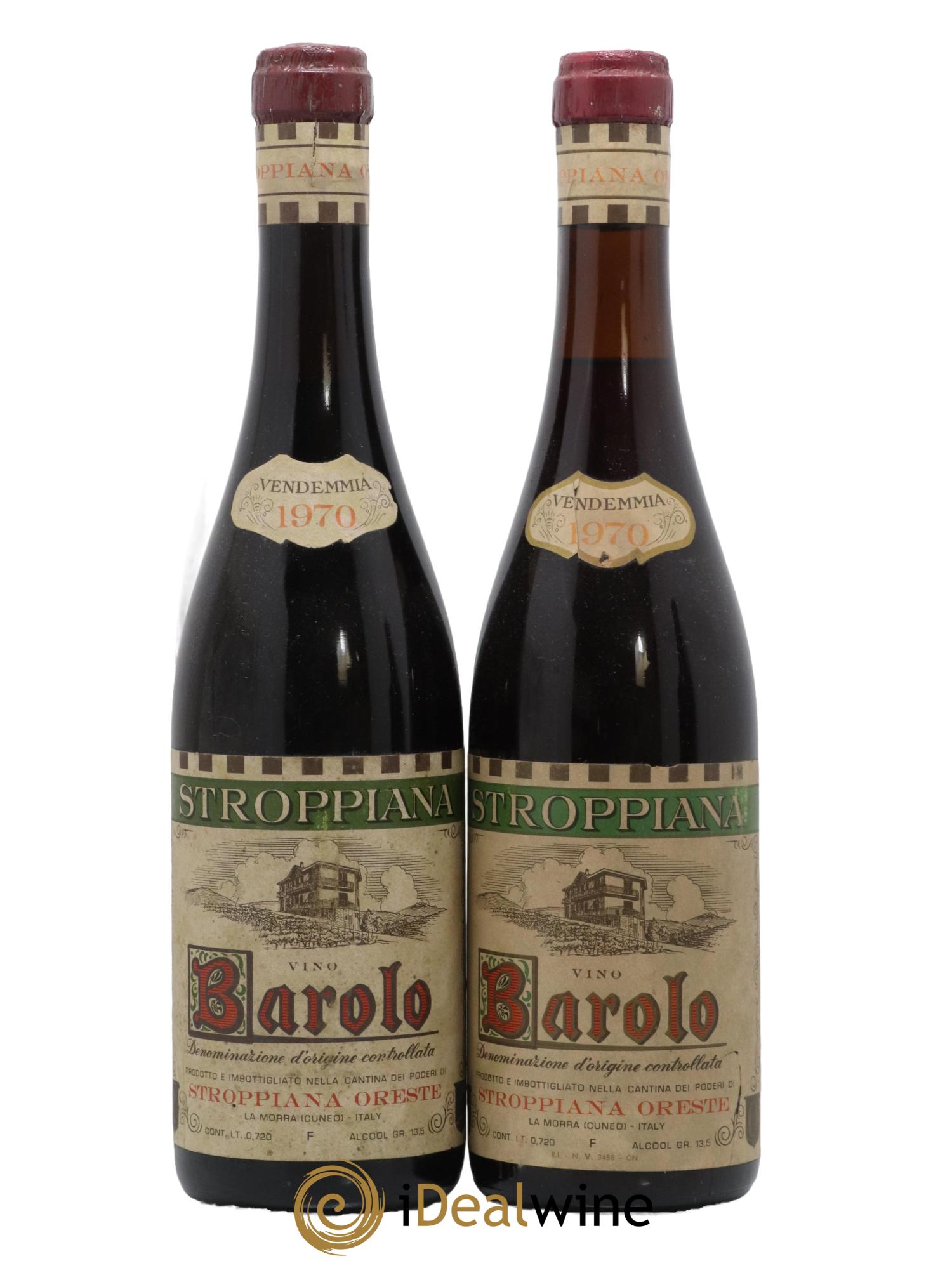 Barolo Stroppiana 1970 - Lot de 2 bouteilles - 0