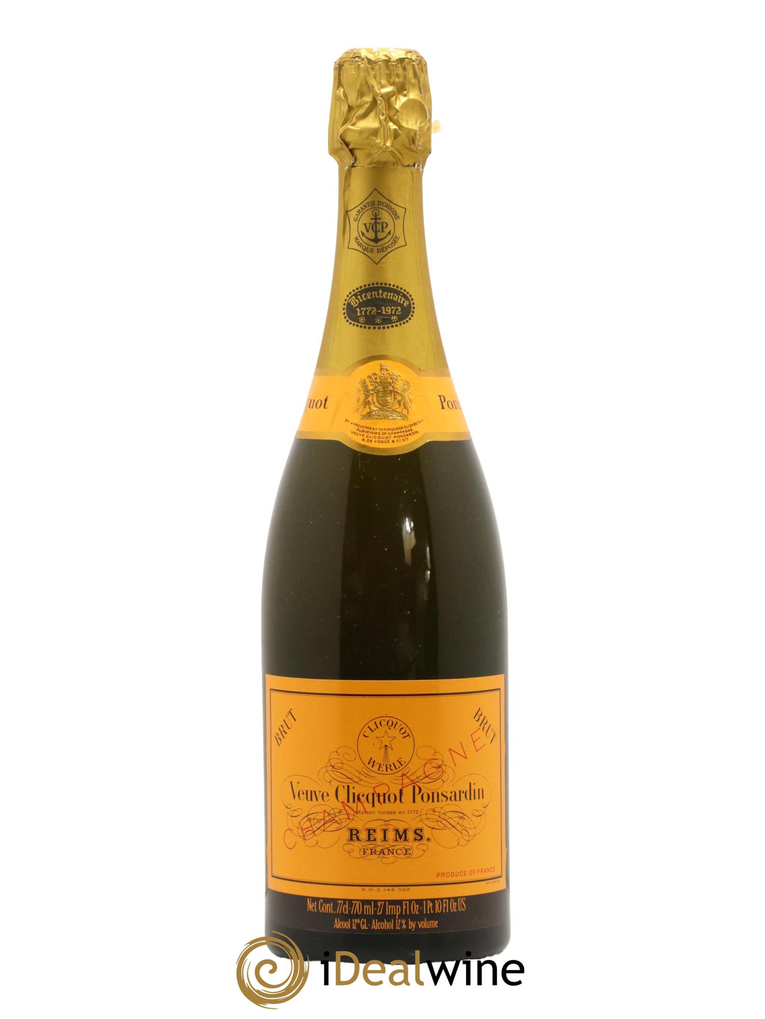 Bicentenaire 1772-1972 Veuve Clicquot - Lot de 1 bouteille - 0