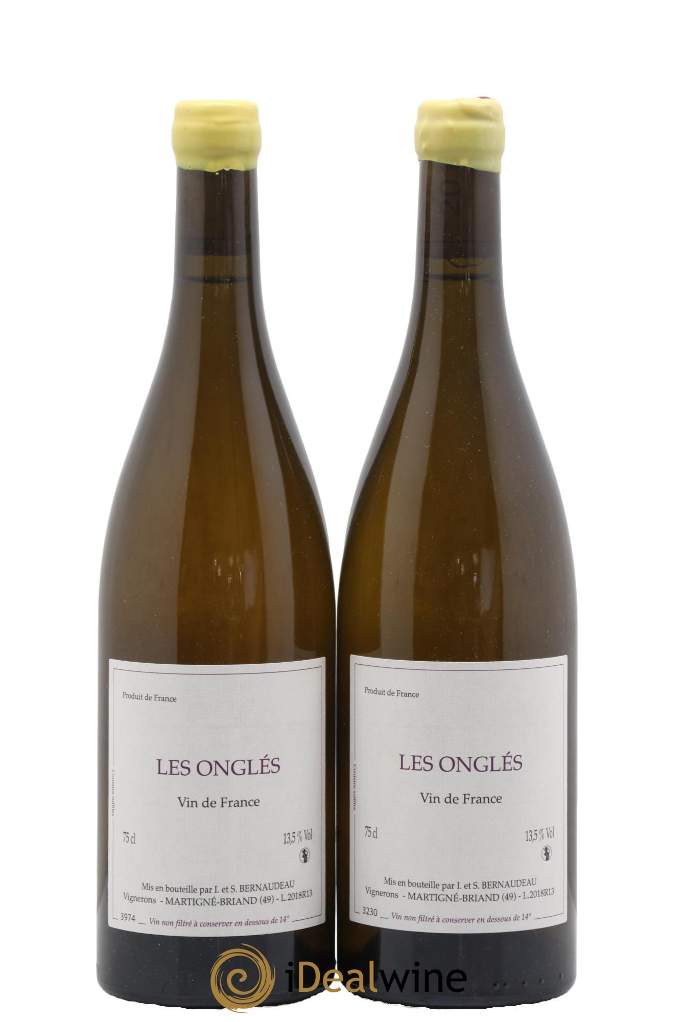 Vin de France Les Onglés Stéphane Bernaudeau 2018 - Lot of 2 bottles - 0