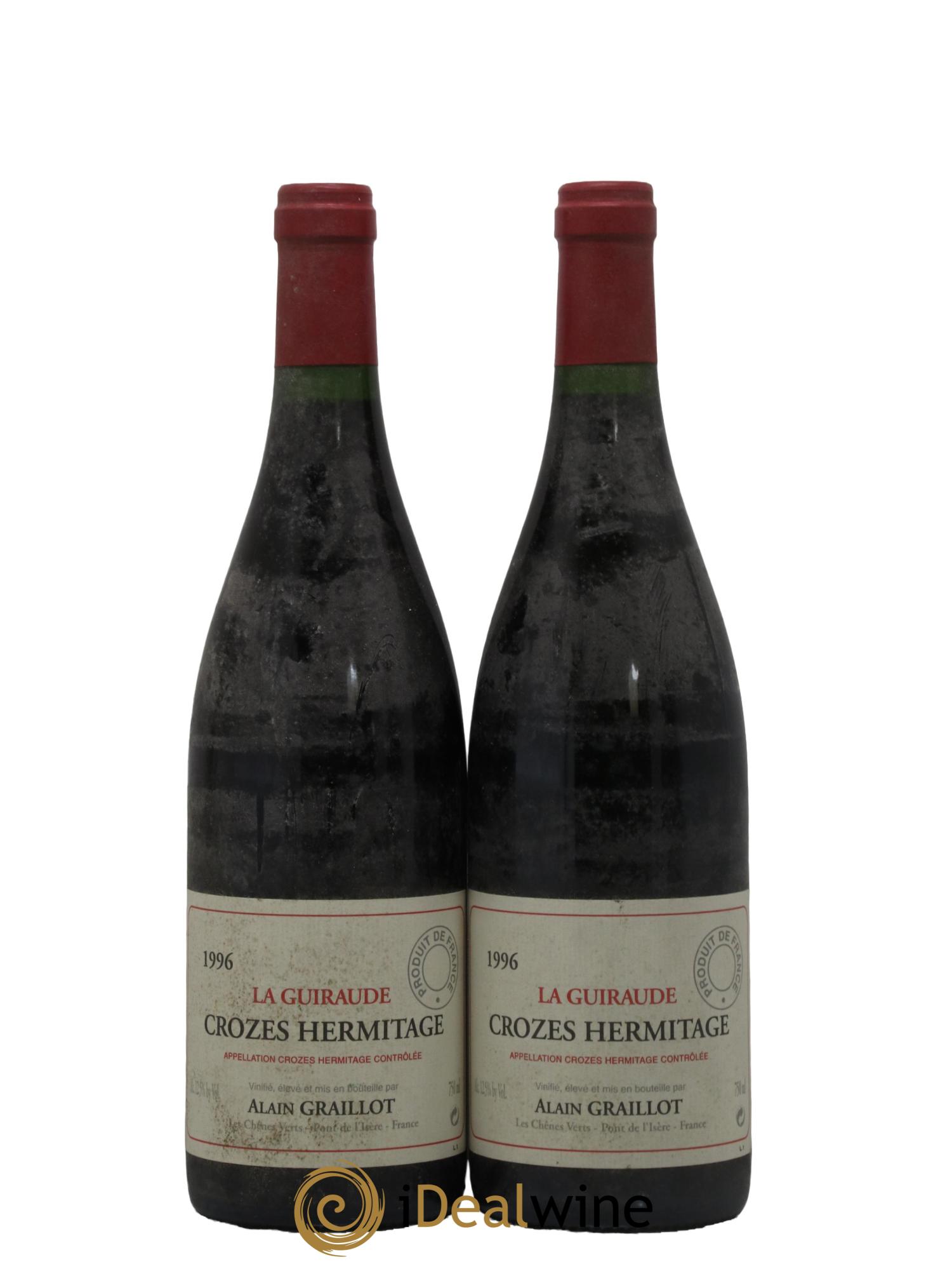 Crozes-Hermitage La Guiraude Domaine Graillot 1996 - Lot de 2 bouteilles - 0