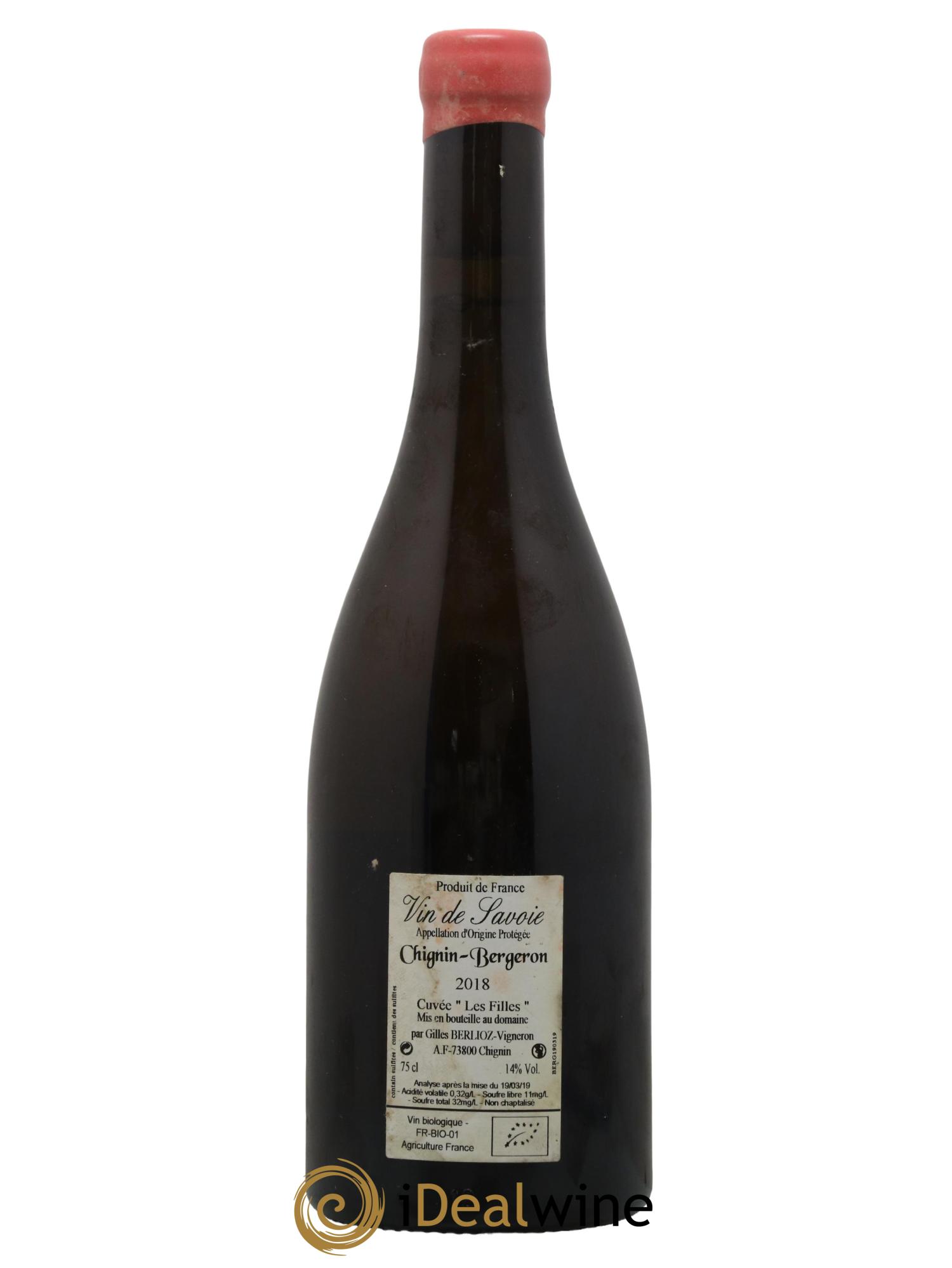 Vin de Savoie Chignin-Bergeron Les Filles Gilles Berlioz  2018 - Posten von 1 Flasche - 1