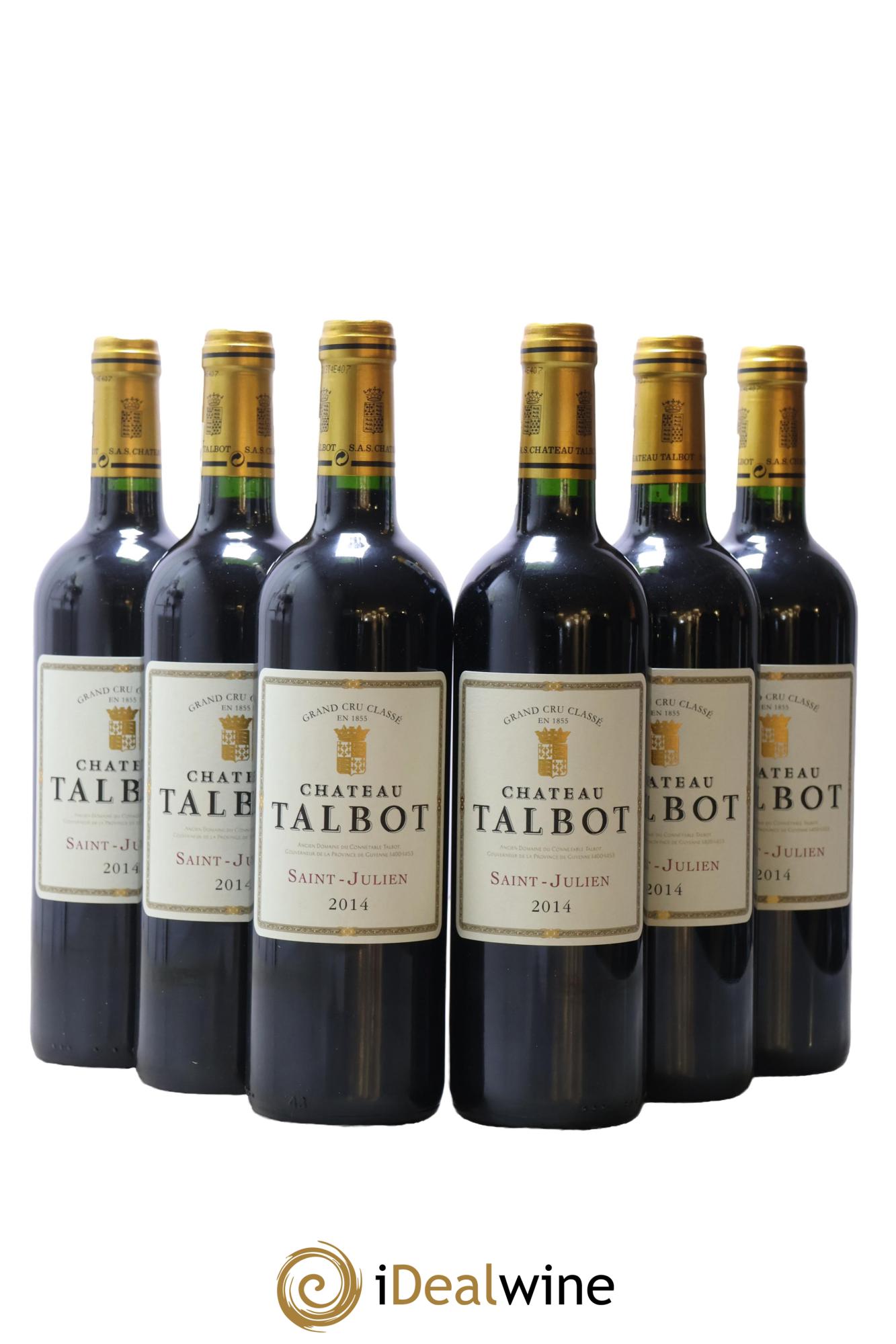 Château Talbot 4ème Grand Cru Classé 2014 - Lot of 6 bottles - 0