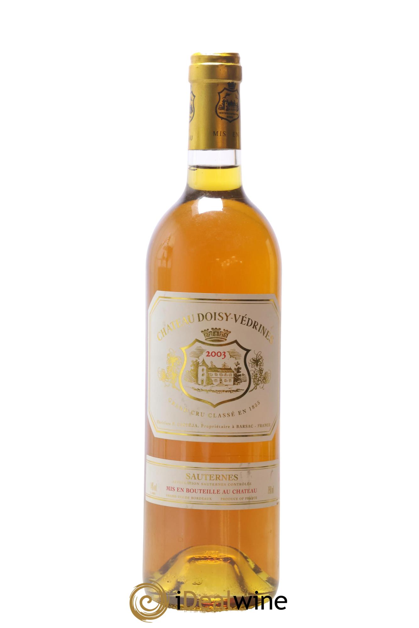 Château Doisy-Védrines 2ème Grand Cru Classé 2003 - Posten von 1 Flasche - 0
