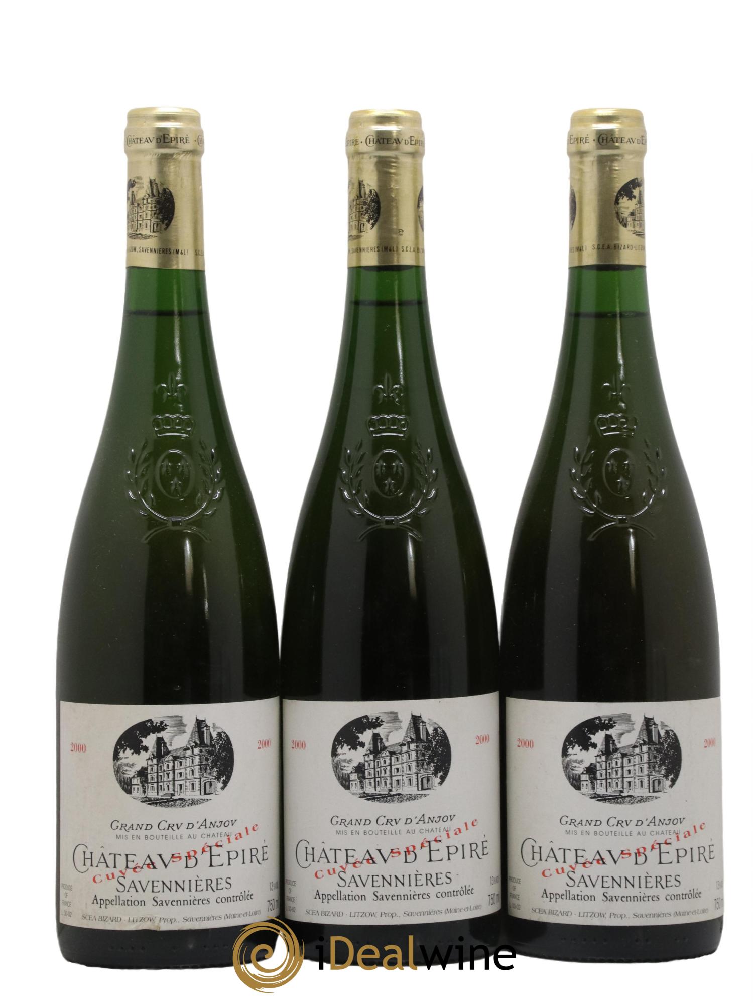 Savennières Cuvee Speciale Chateau d Epire 2000 - Lot de 3 bouteilles - 0