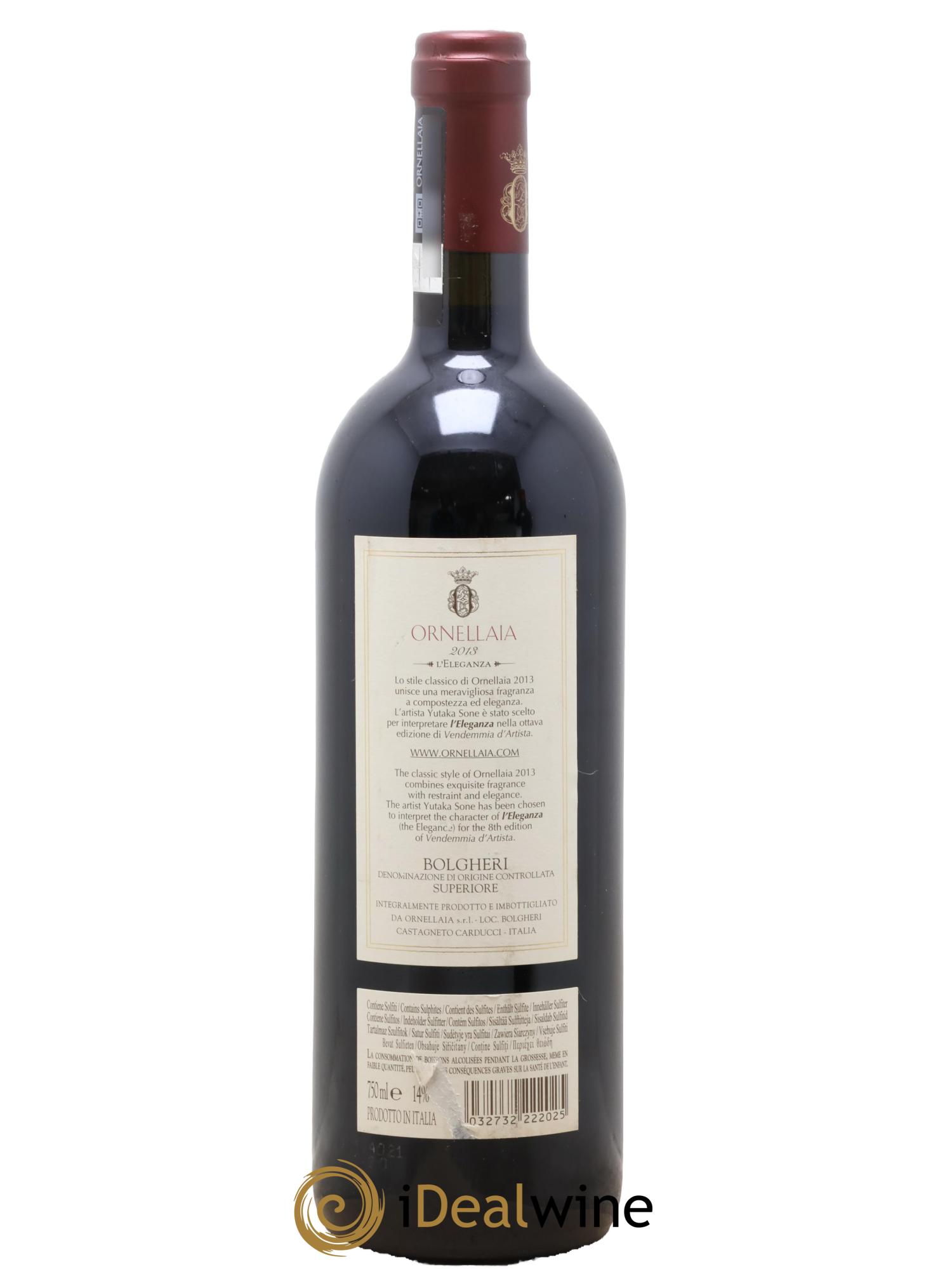 Bolgheri DOC Superiore Ornellaia Tenuta Dell'Ornellaia - Frescobaldi 2013 - Lotto di 1 bottiglia - 1
