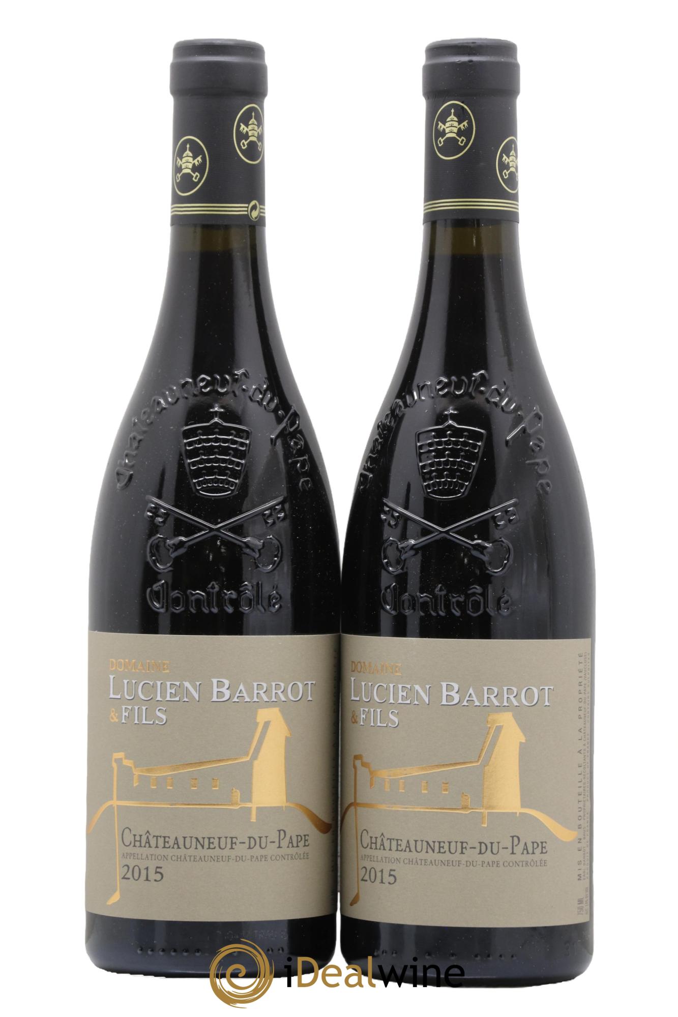 Châteauneuf-du-Pape Lucien Barrot 2015 - Lot de 2 bouteilles - 0