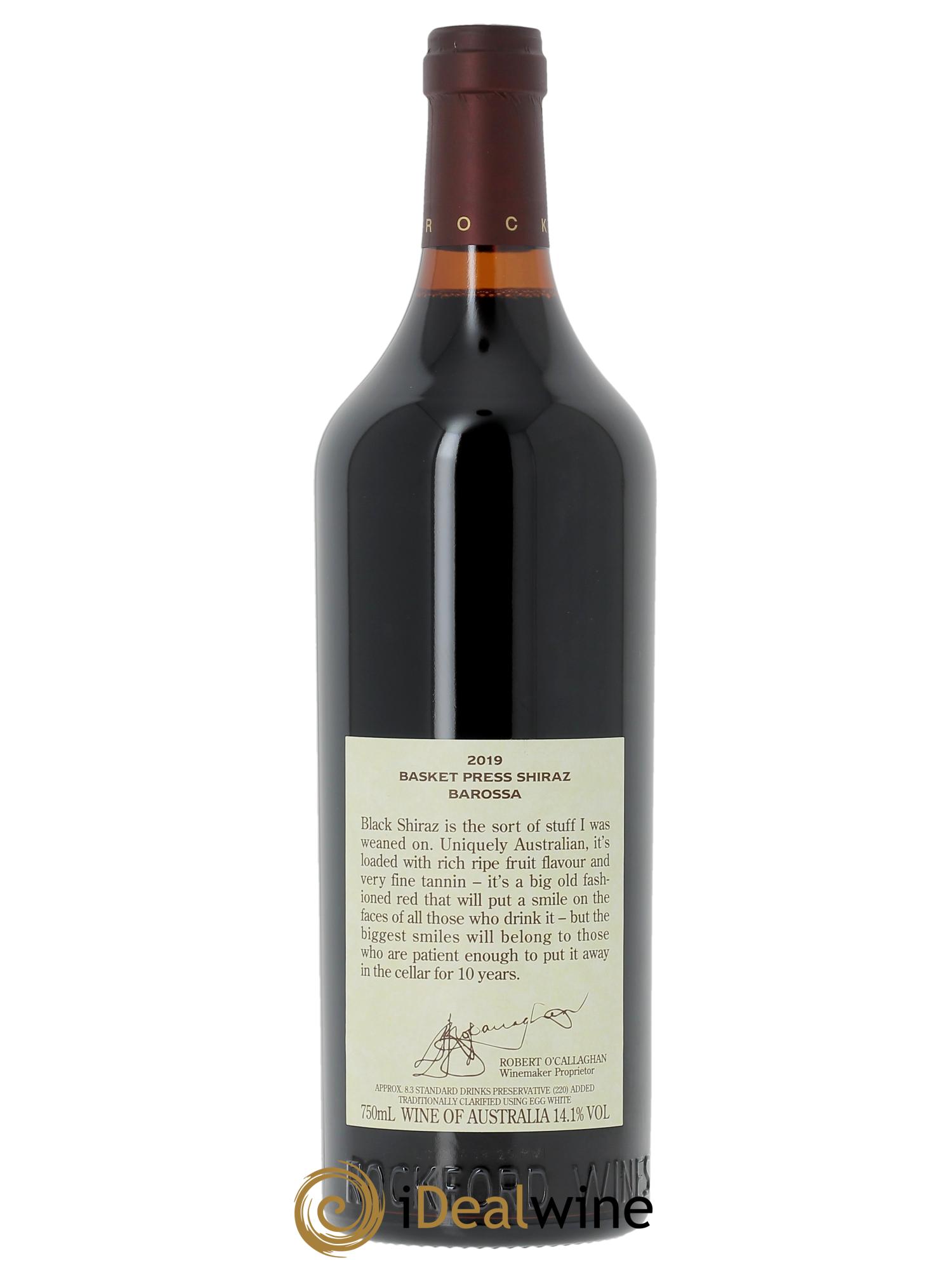 Barossa Valley Rockford Basket Press Shiraz  2019 - Lot de 1 bouteille - 1