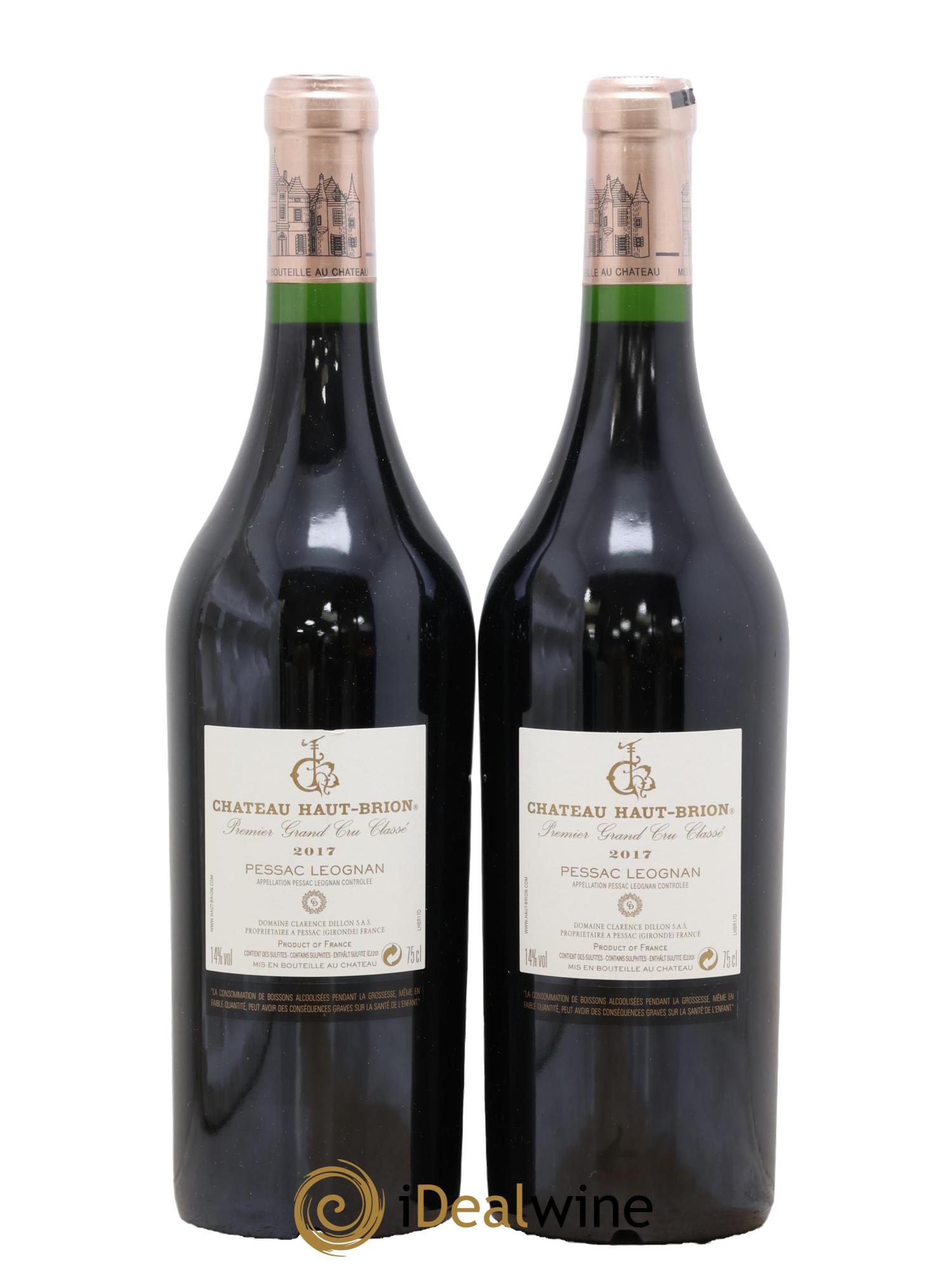 Château Haut Brion 1er Grand Cru Classé 2017 - Lot of 2 bottles - 1
