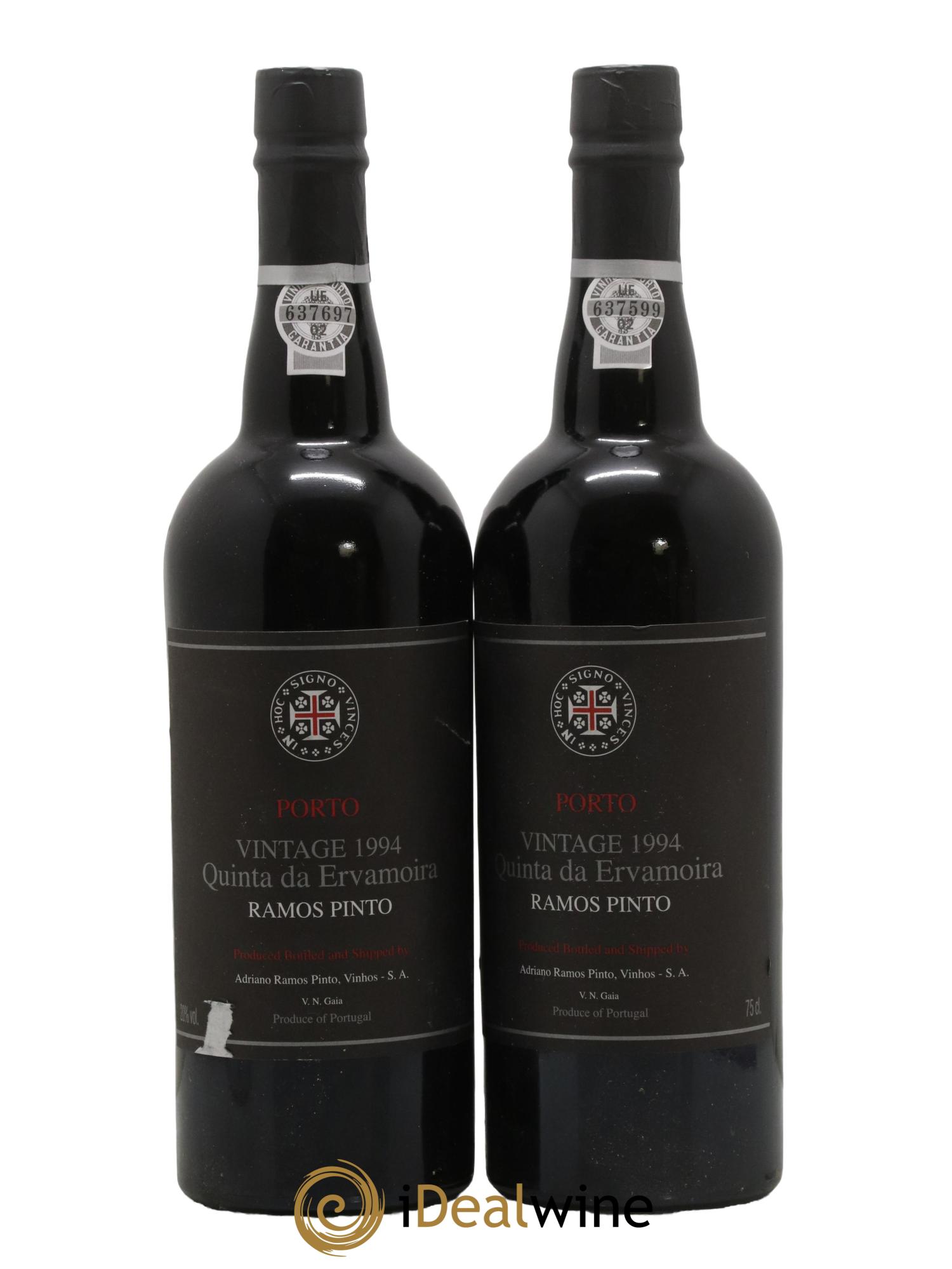 Porto Quinta da Ervamoira Vintage Ramos Pinto 1994 - Lot de 2 bouteilles - 0