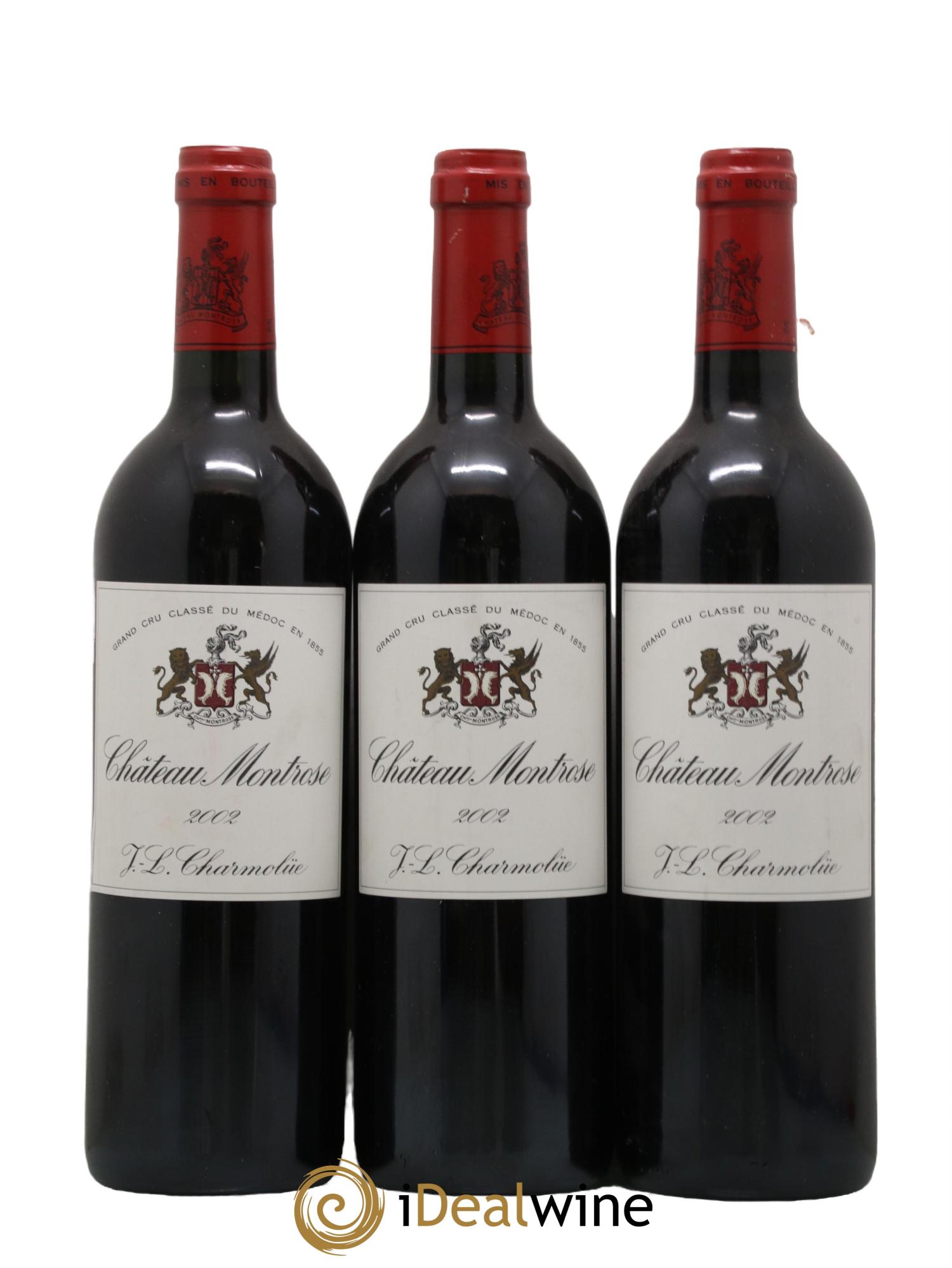 Château Montrose 2ème Grand Cru Classé 2002 - Lot de 3 bouteilles - 0