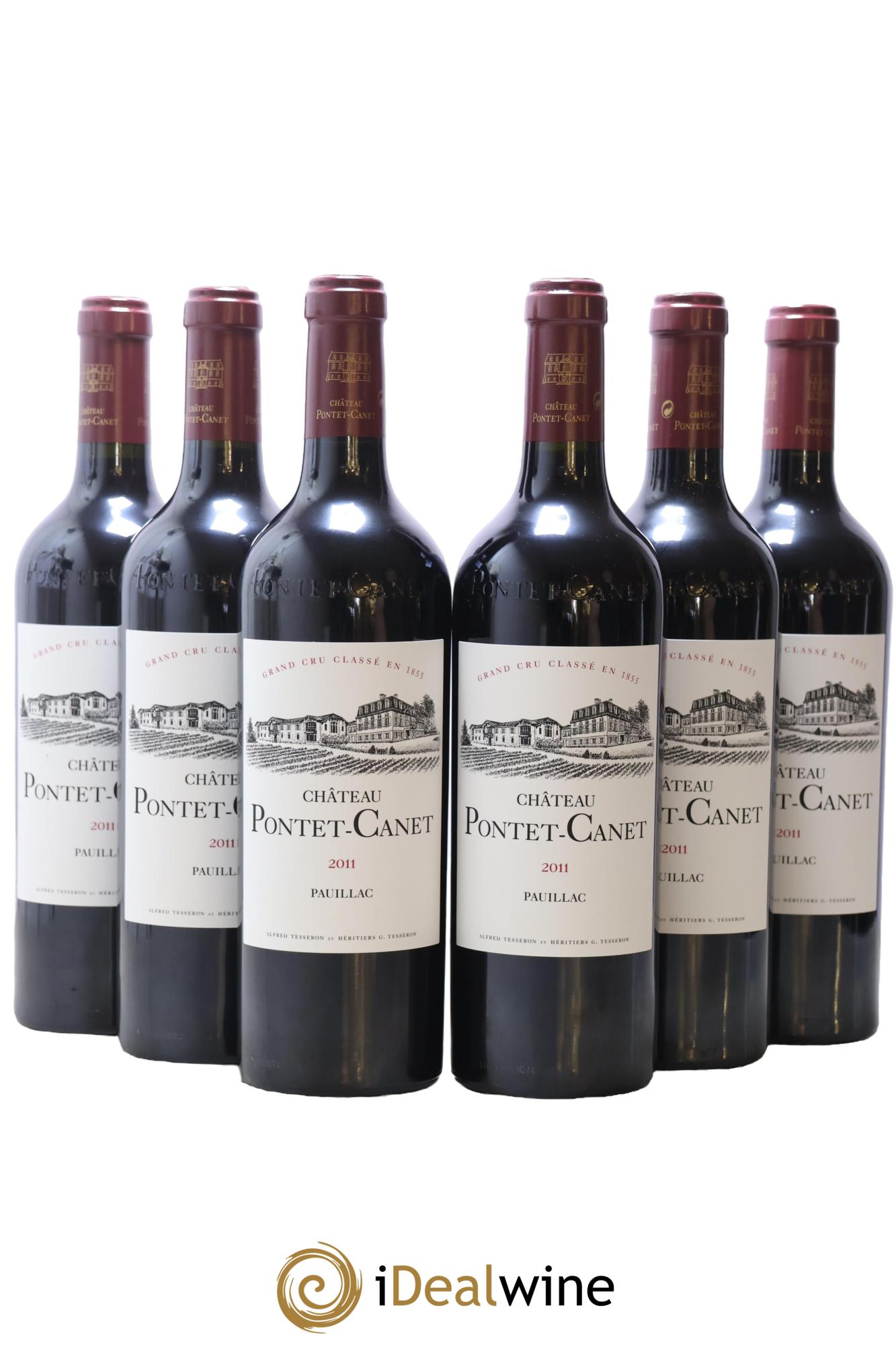 Château Pontet Canet 5ème Grand Cru Classé 2011 - Lot de 6 bouteilles - 0