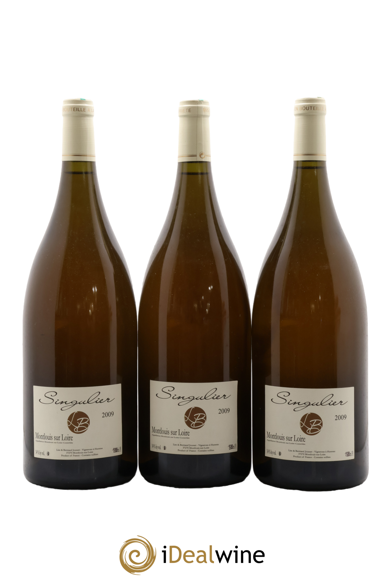 Montlouis-sur-Loire Clos aux Renards Singulier Lise et Bertrand Jousset 2009 - Lot of 3 magnums - 0