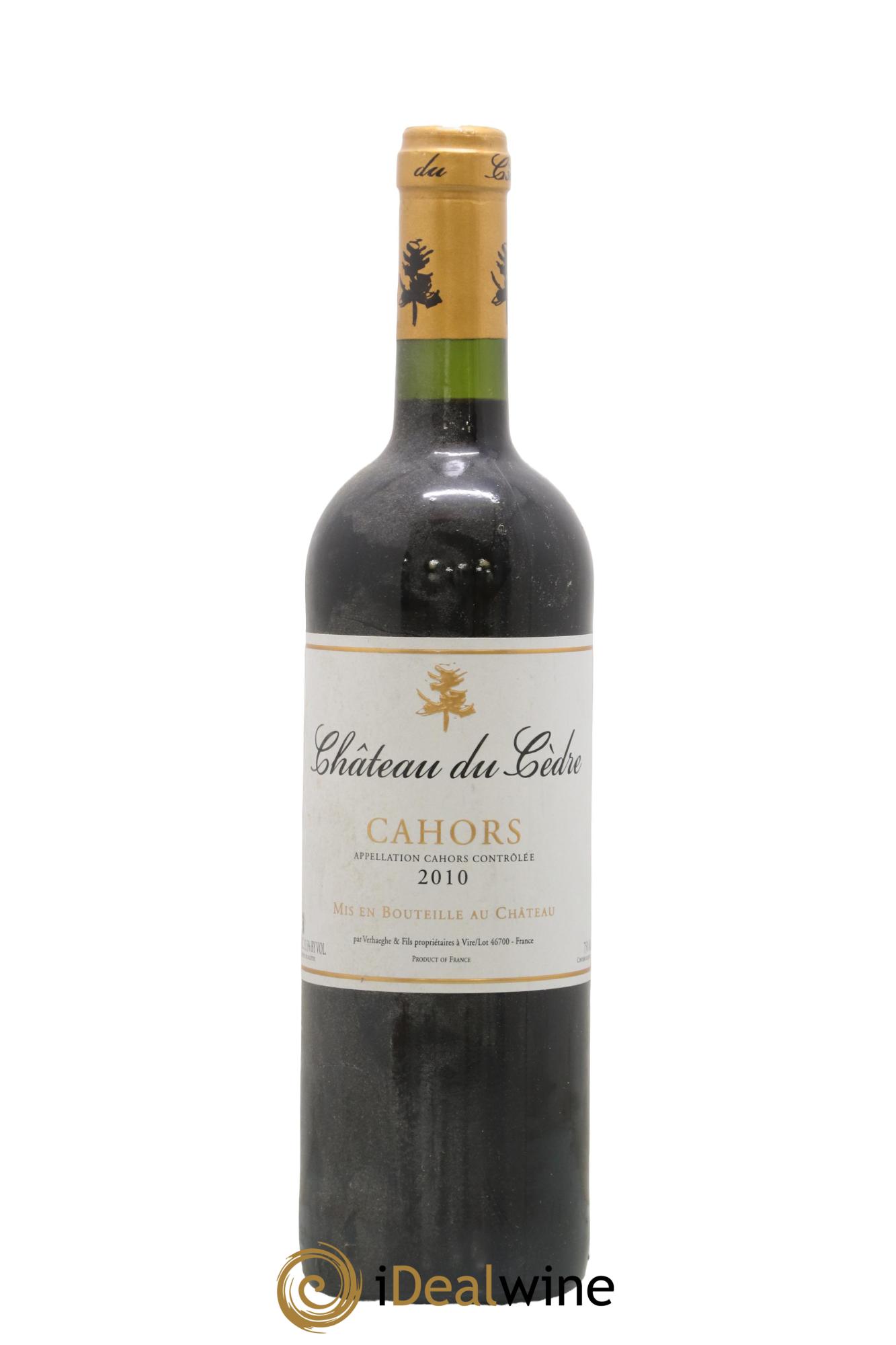 Cahors Château du Cèdre Pascal et Jean-Marc Verhaeghe 2010 - Lot of 1 bottle - 0
