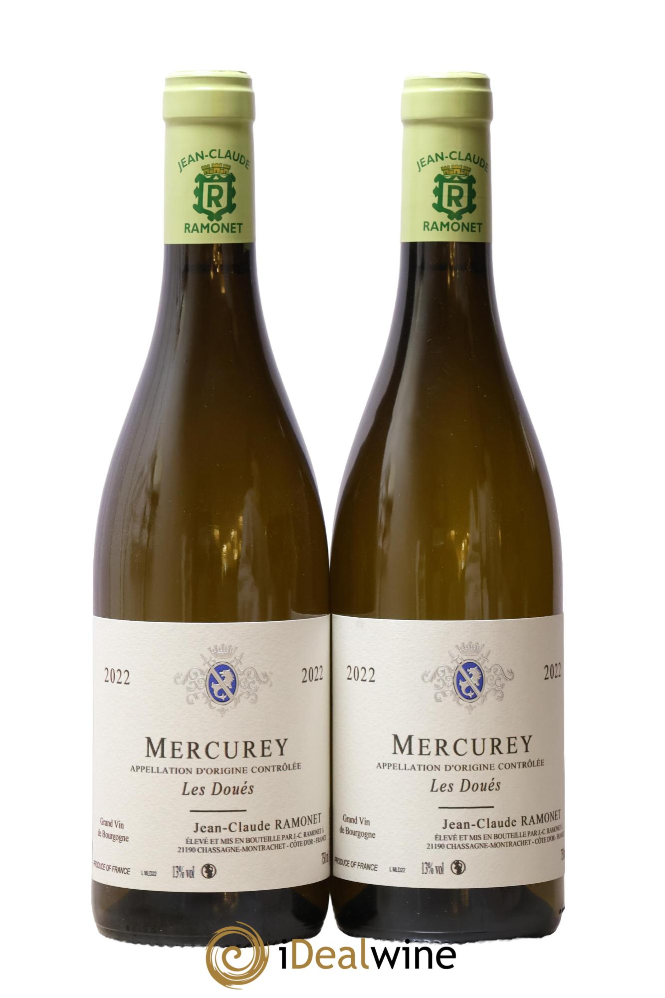 Mercurey Les Doués Jean-Claude Ramonet 2022 - Lot de 2 bouteilles - 0