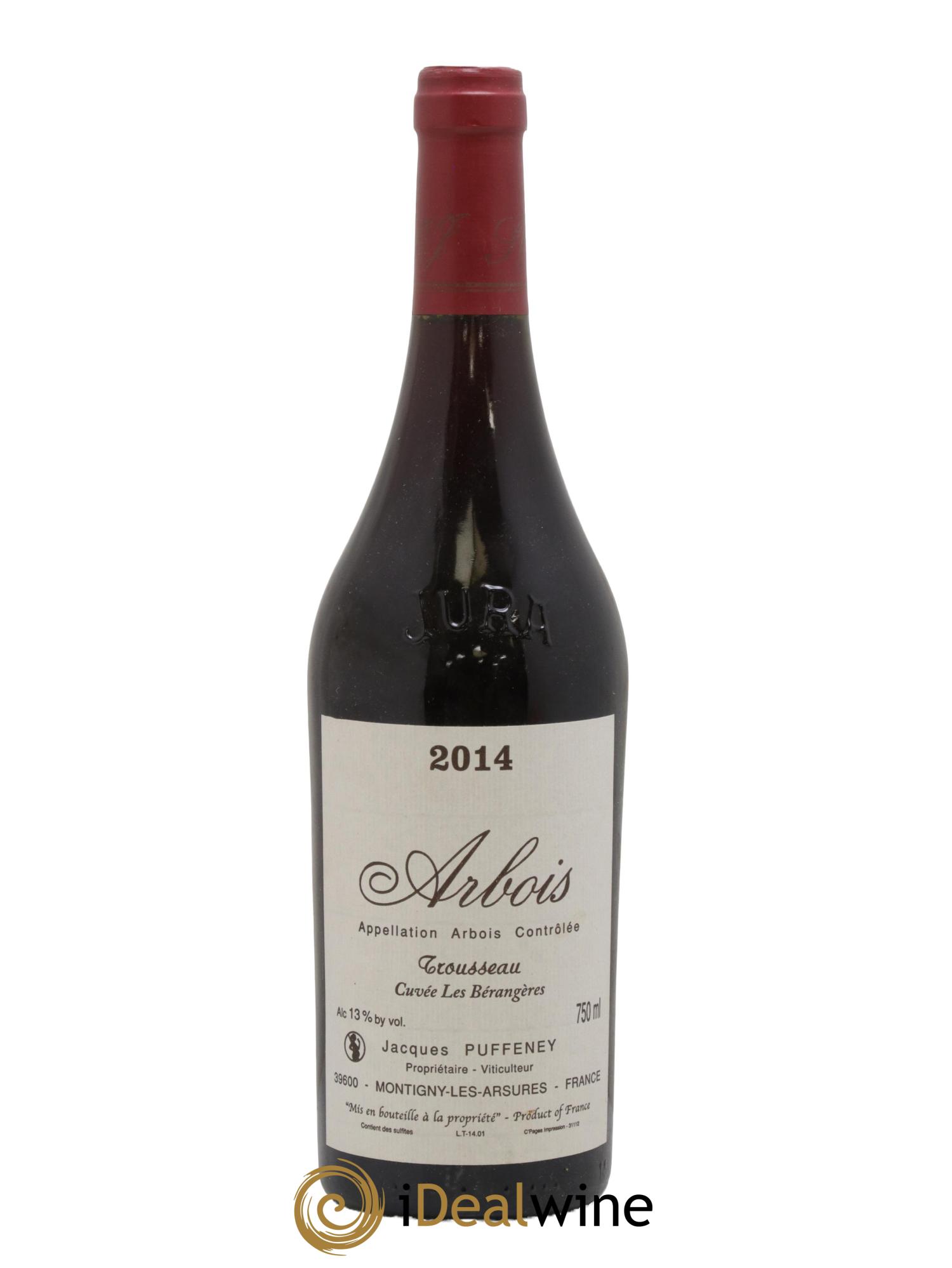 Arbois Trousseau Cuvée Les Bérangères Jacques Puffeney 2014 - Posten von 1 Flasche - 0
