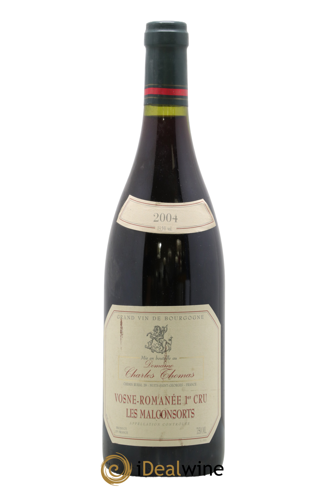 Vosne-Romanée 1er Cru Les Malconsorts Domaine Charles Thomas 2004 - Lot de 1 bouteille - 0